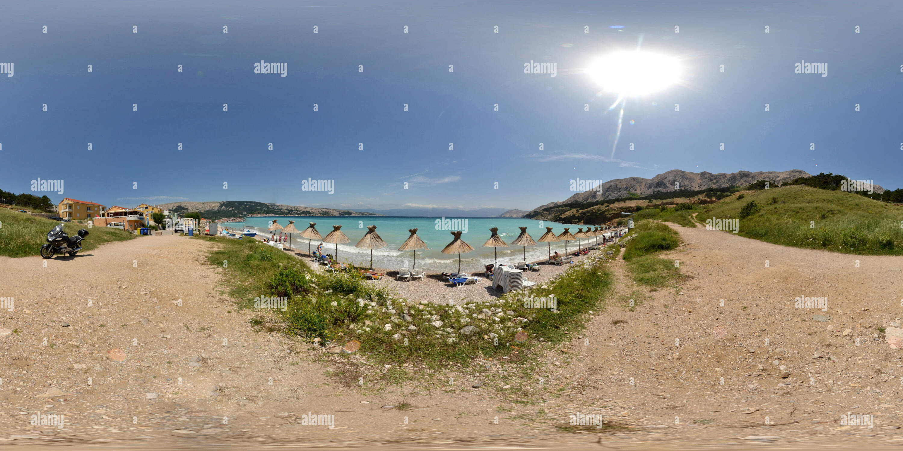 360° view of Strand /Beach Baska Alamy