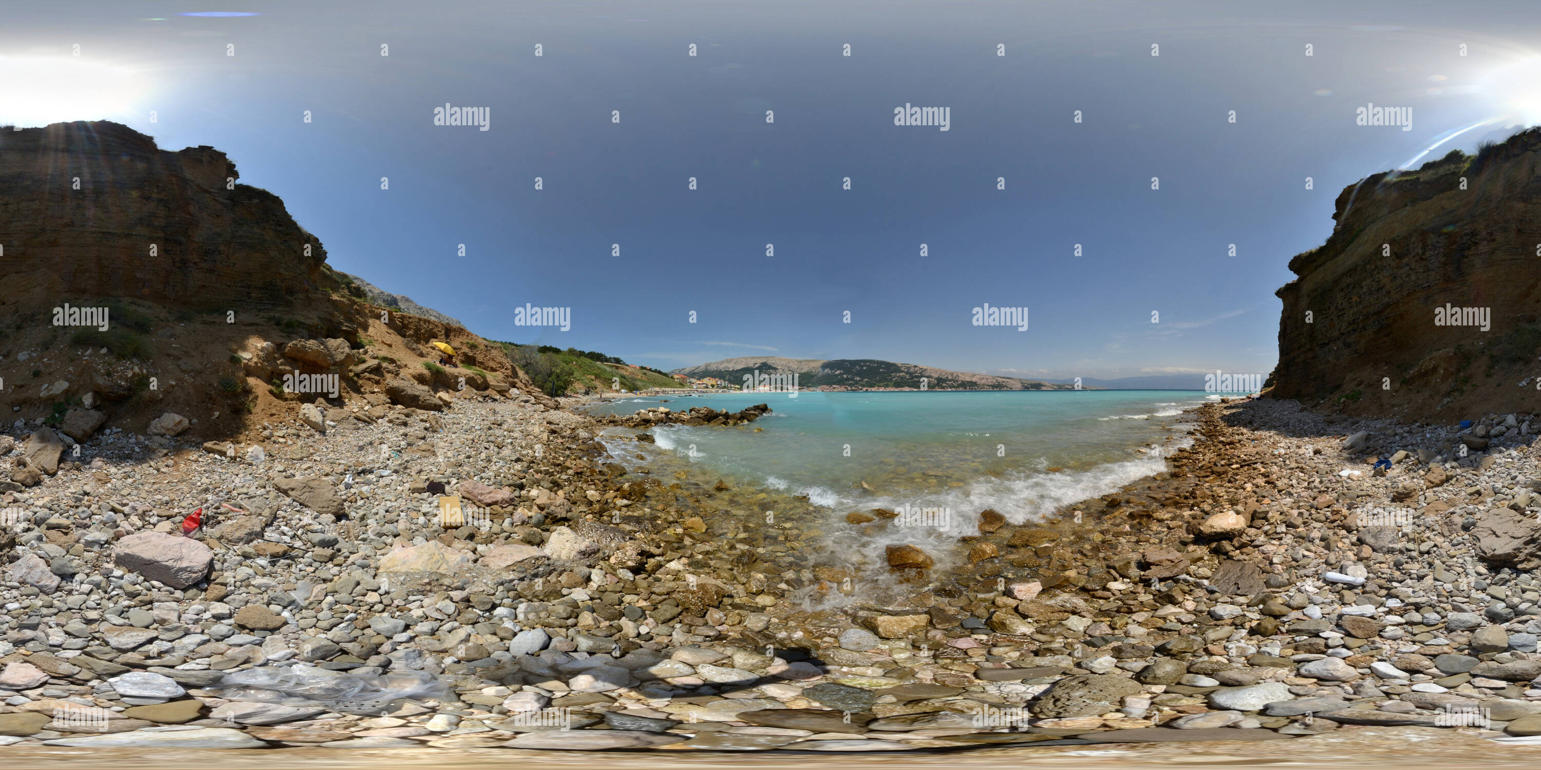 360° view of Strand /Beach Baska Alamy