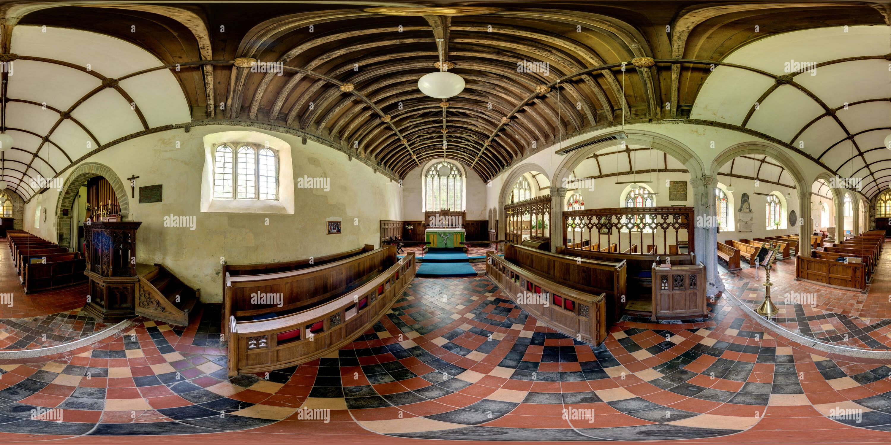 360° view of LanteglosbyCamelford Church, Cornwall Alamy