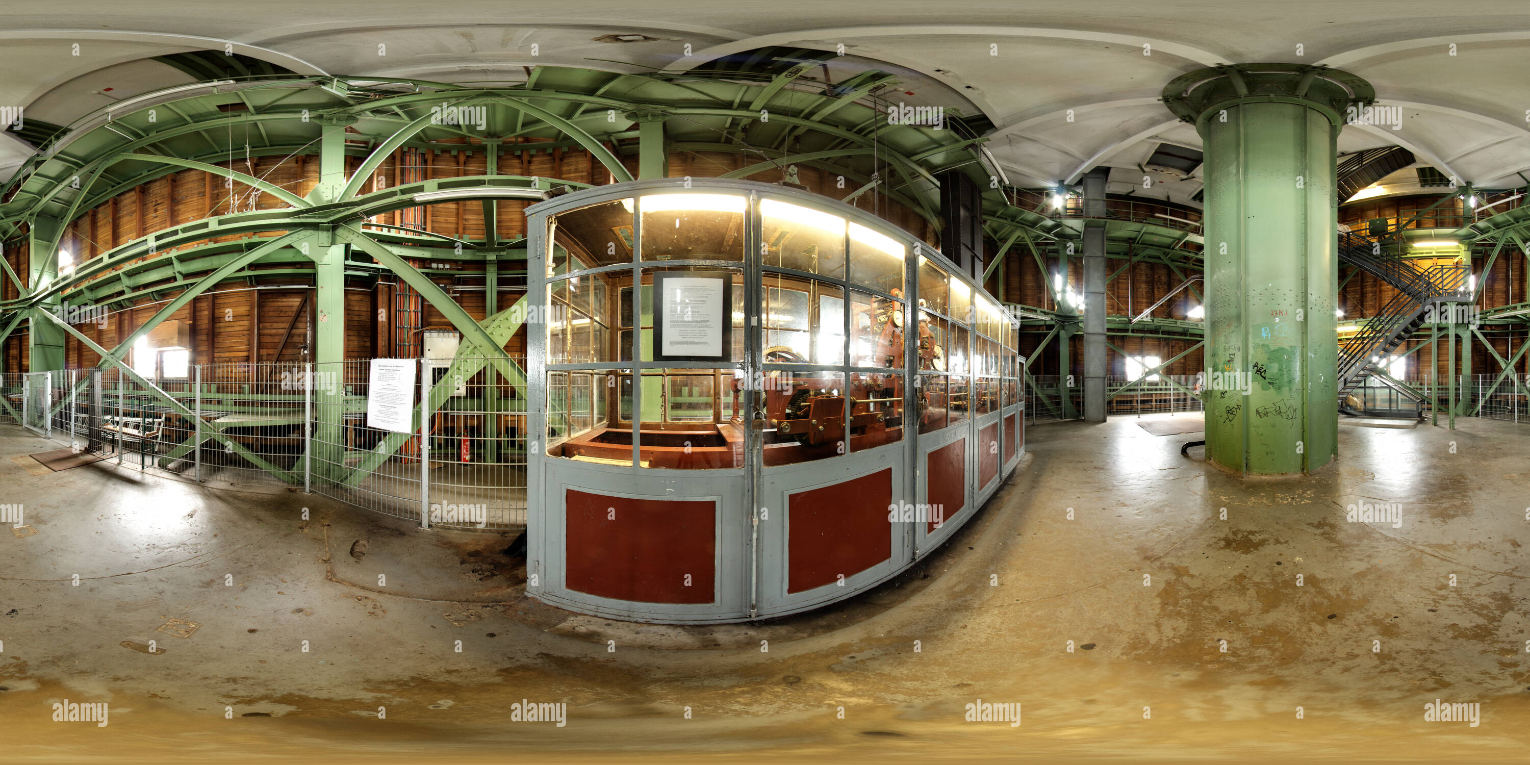 360° view of Hamburg Sankt Michaelis Tower Clock Alamy