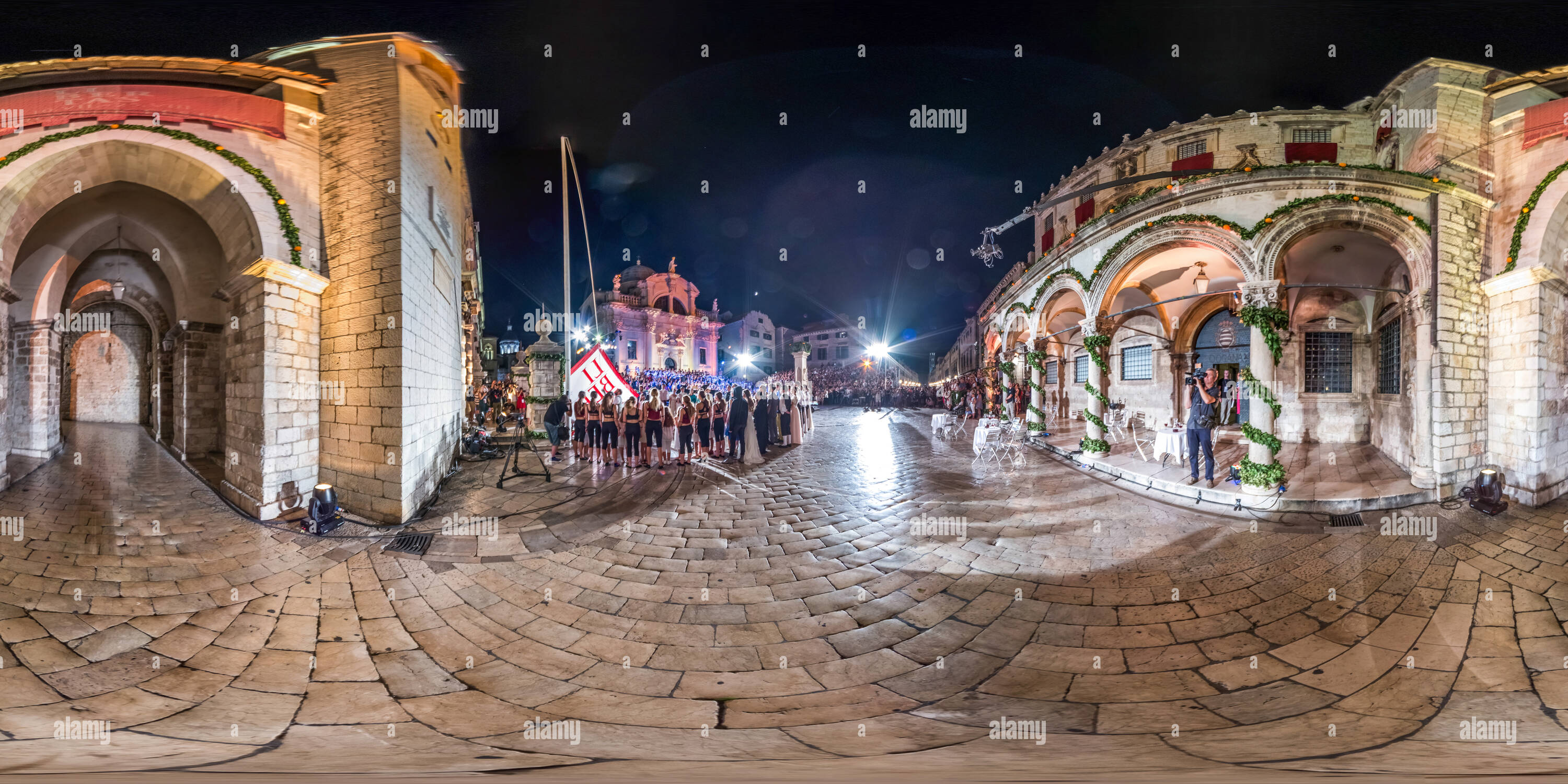 360° view of Raising the Flag at Opening ceremony of the 67th Dubrovnik