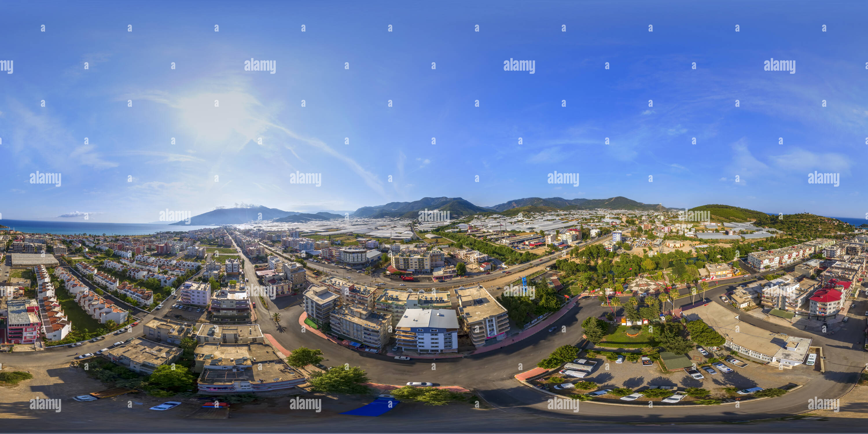 360 degree panoramic view of Bozyazi Market Place Bozyazi Vr Mersin 843