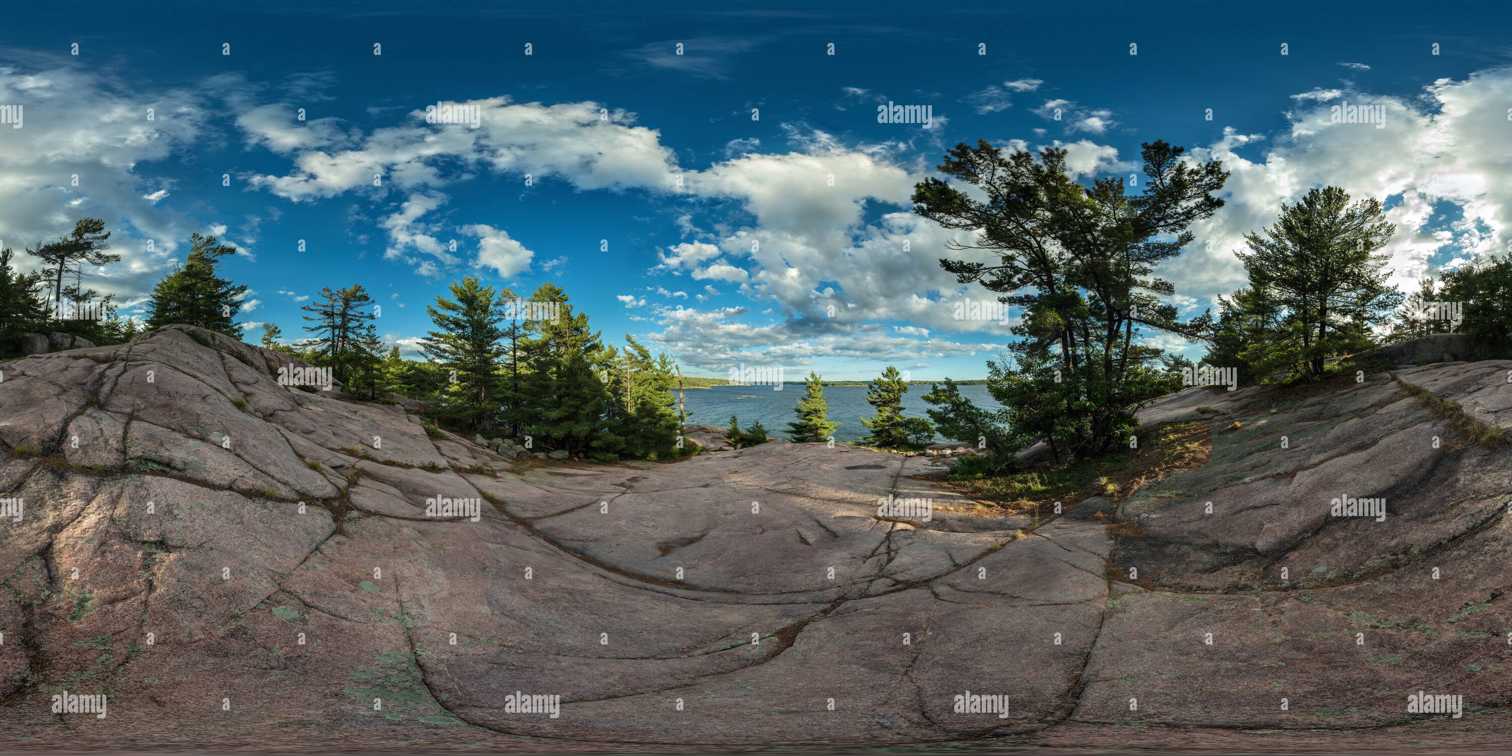 360° view of Evening Light at Harold's Point, Killbear Provincial Park ...