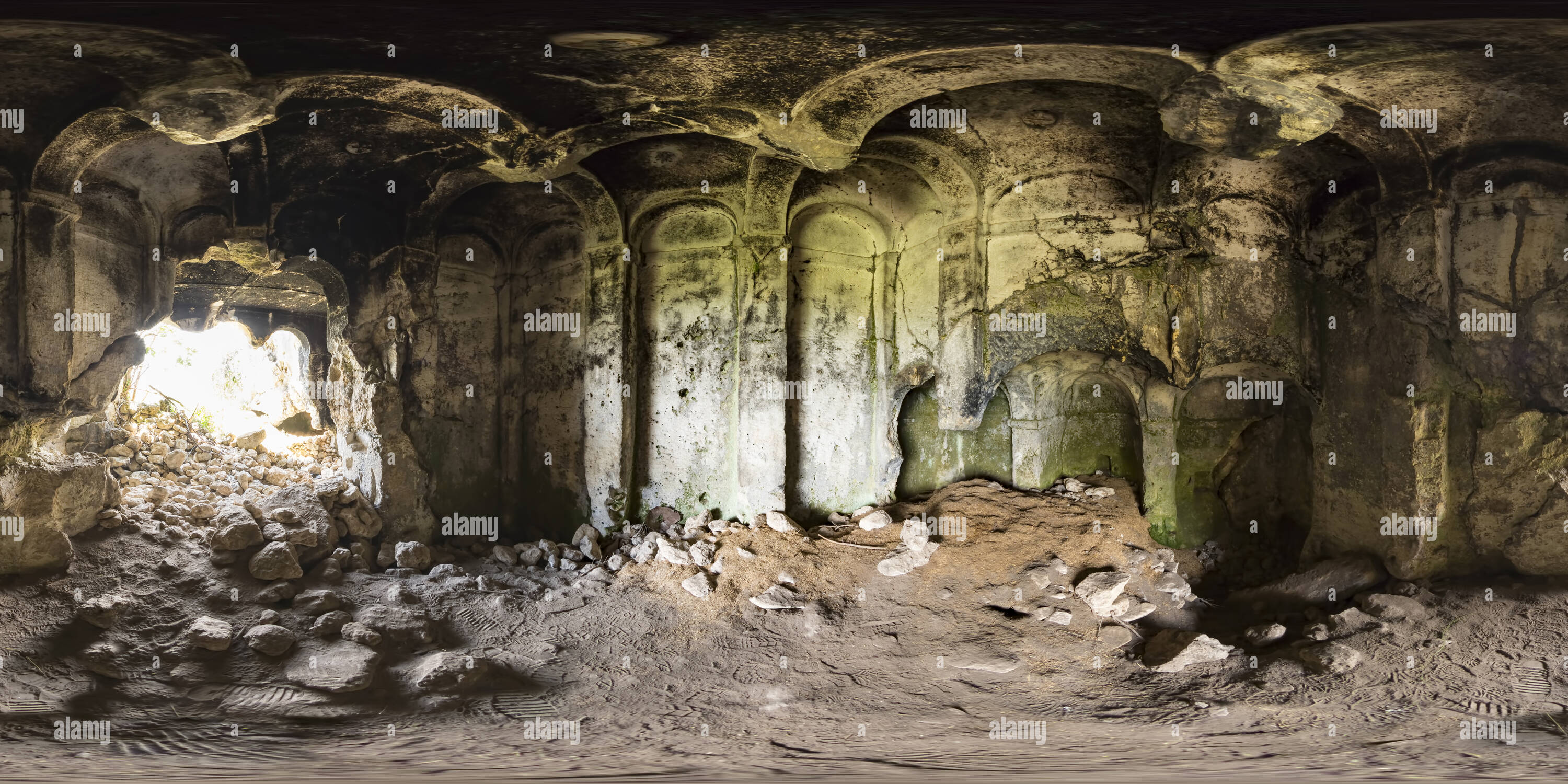 360 degree panoramic view of The Cave Church Of Elmakuzu Bozyazi Vr Mersin 2e2