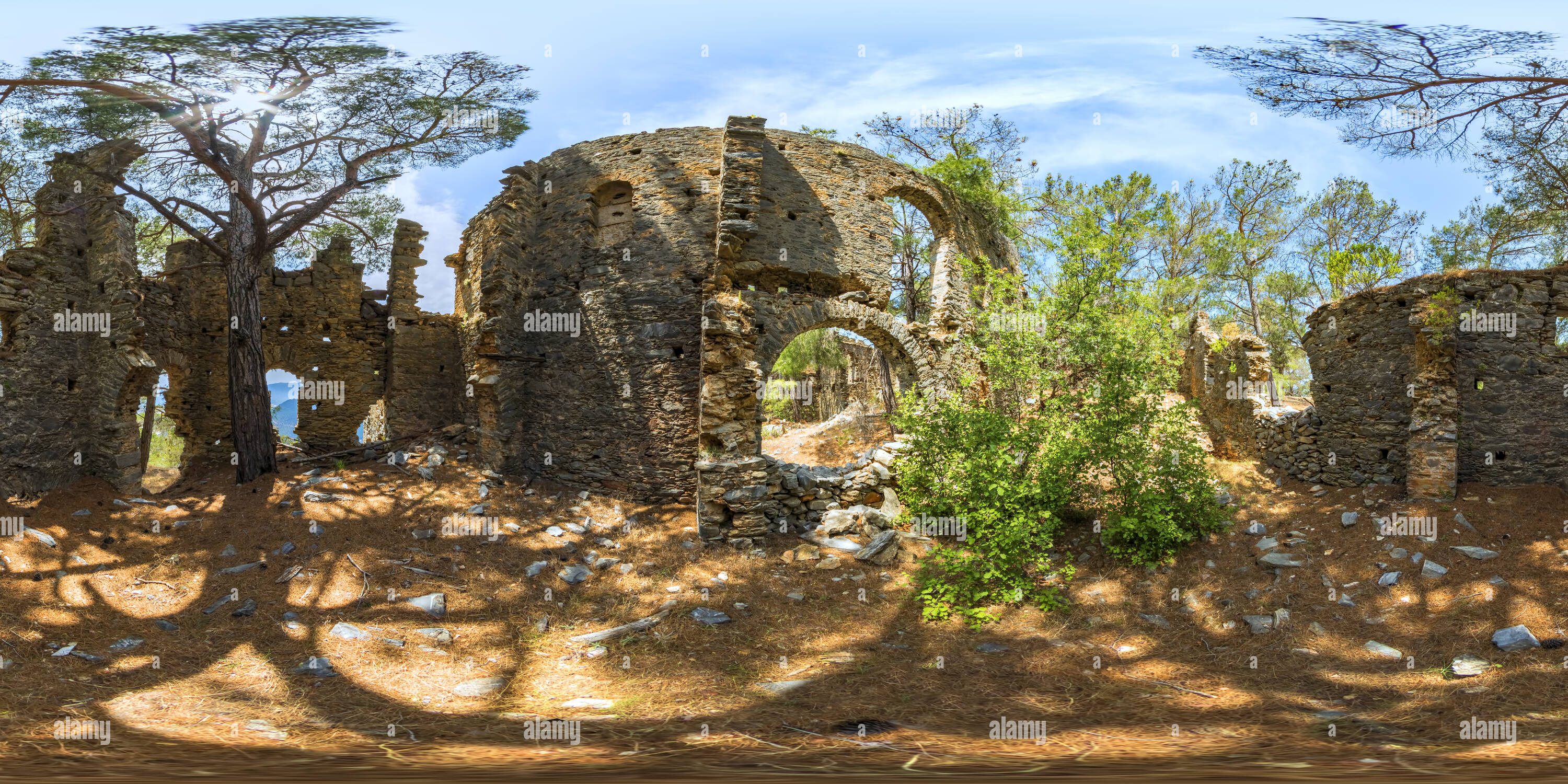 360 degree panoramic view of Yelbiz Kalesi Bozyazi Vr Mersin 502