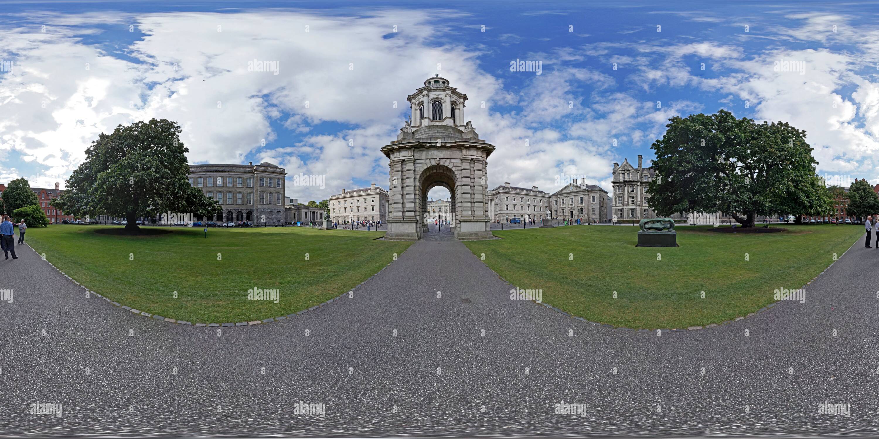 360° view of Dublin, Trinity College - Library Square - Alamy