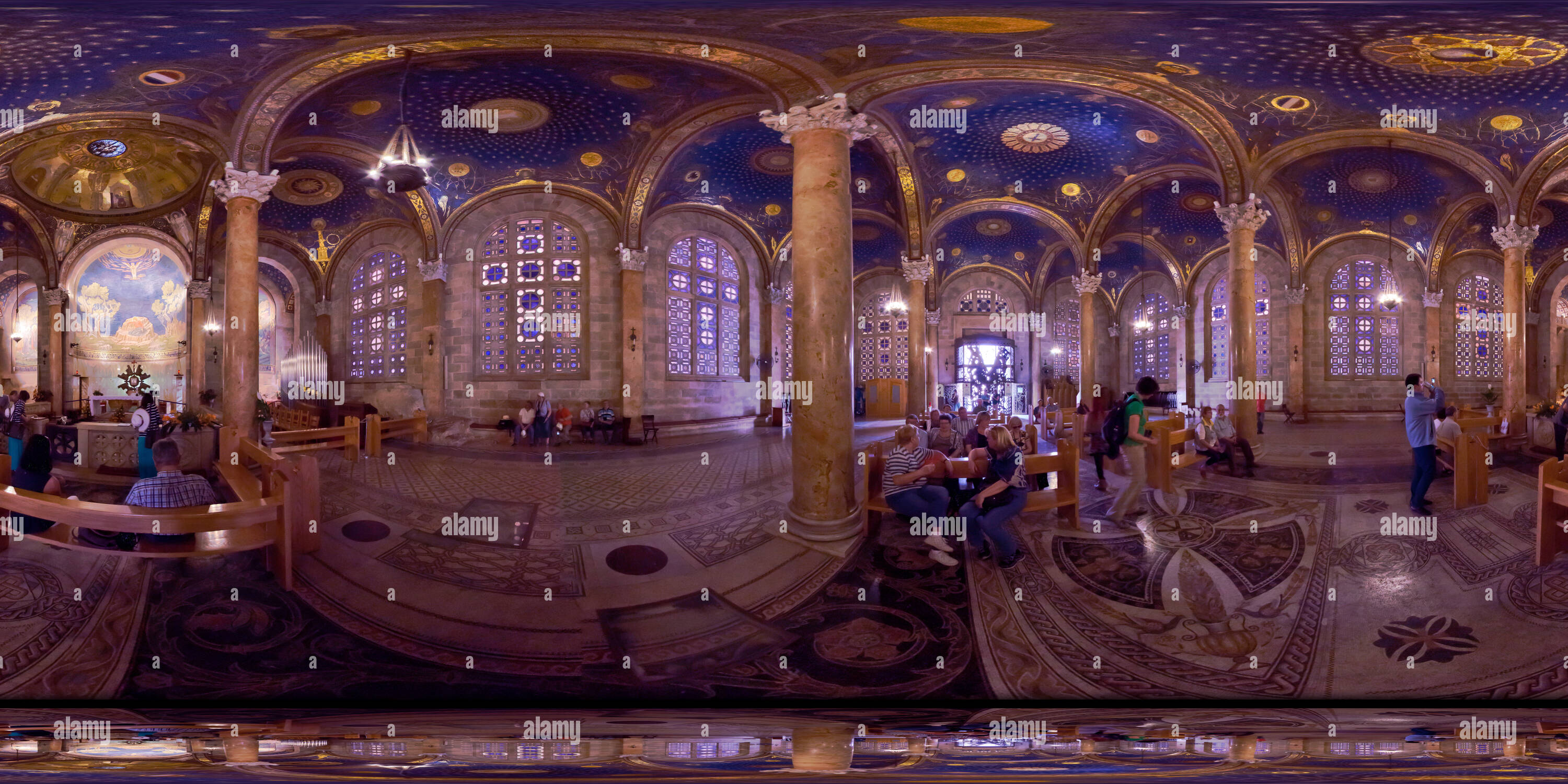 360 degree panoramic view of Church Of All Nations, Jerusalem, 2016-04, freehand