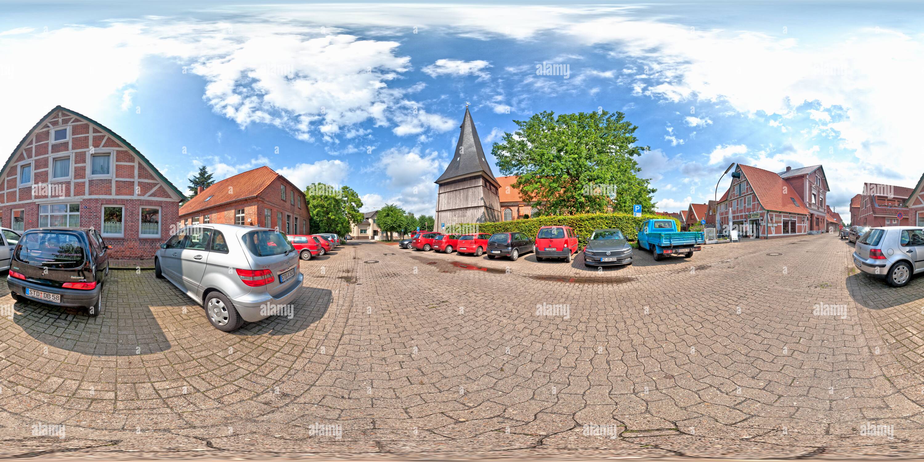 360 degree panoramic view of Jork Kirche St Matthias