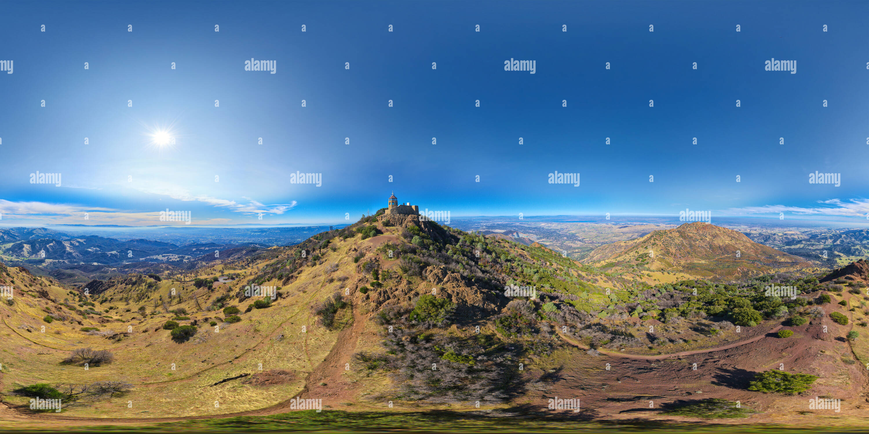360° view of Mt Diablo summit Alamy