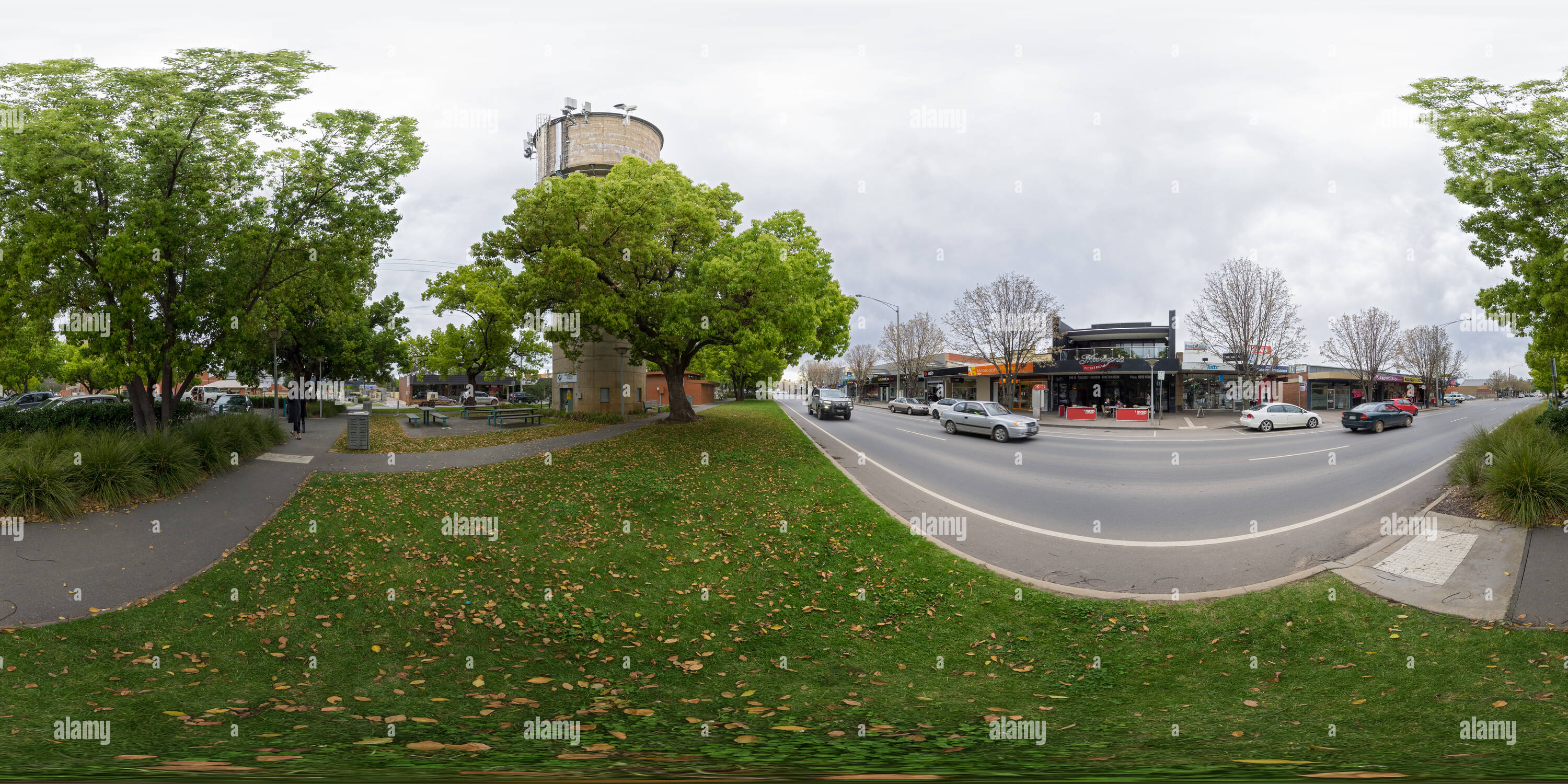 360° view of Mooroopna Centre and Main Street, Australia Alamy