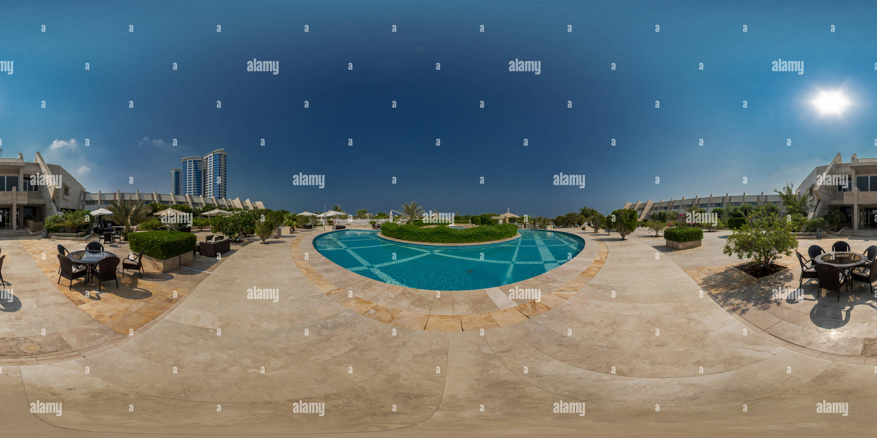 360 degree panoramic view of Kish Island Kish Hotel Marina Park Hotel Kish Marina Park Garden 01