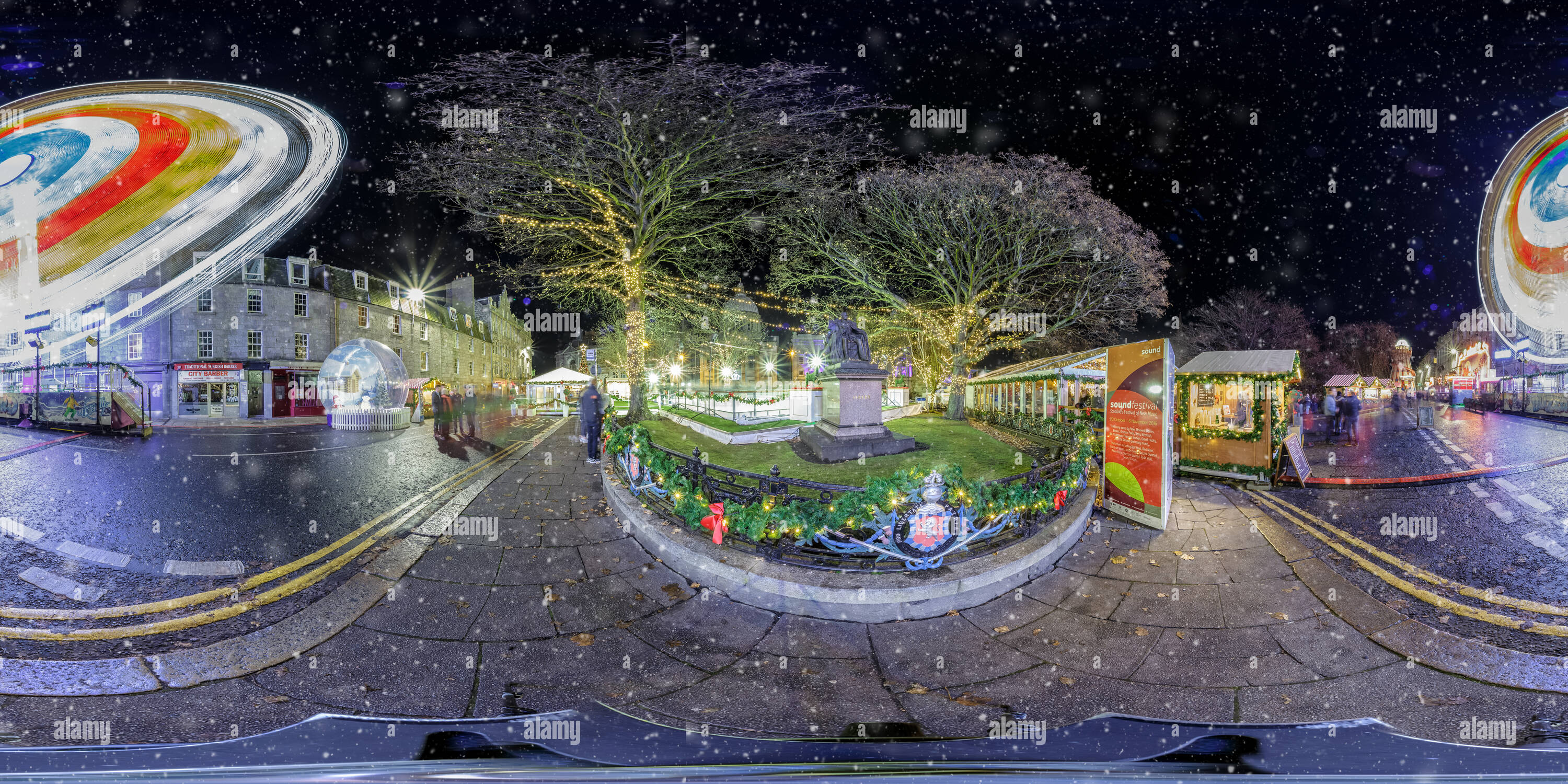 360° view of Aberdeen Christmas Village, 2016 Alamy