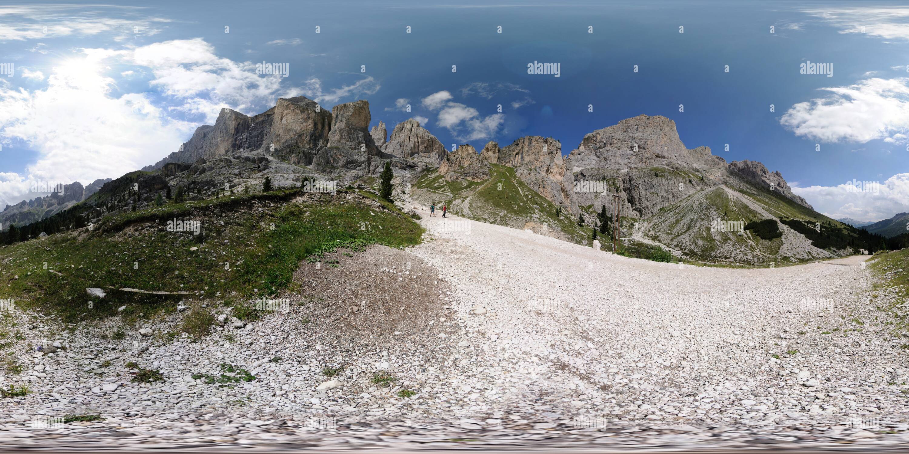 360° view of Dolomites, Rifugio, Vigo di Fassa - Alamy