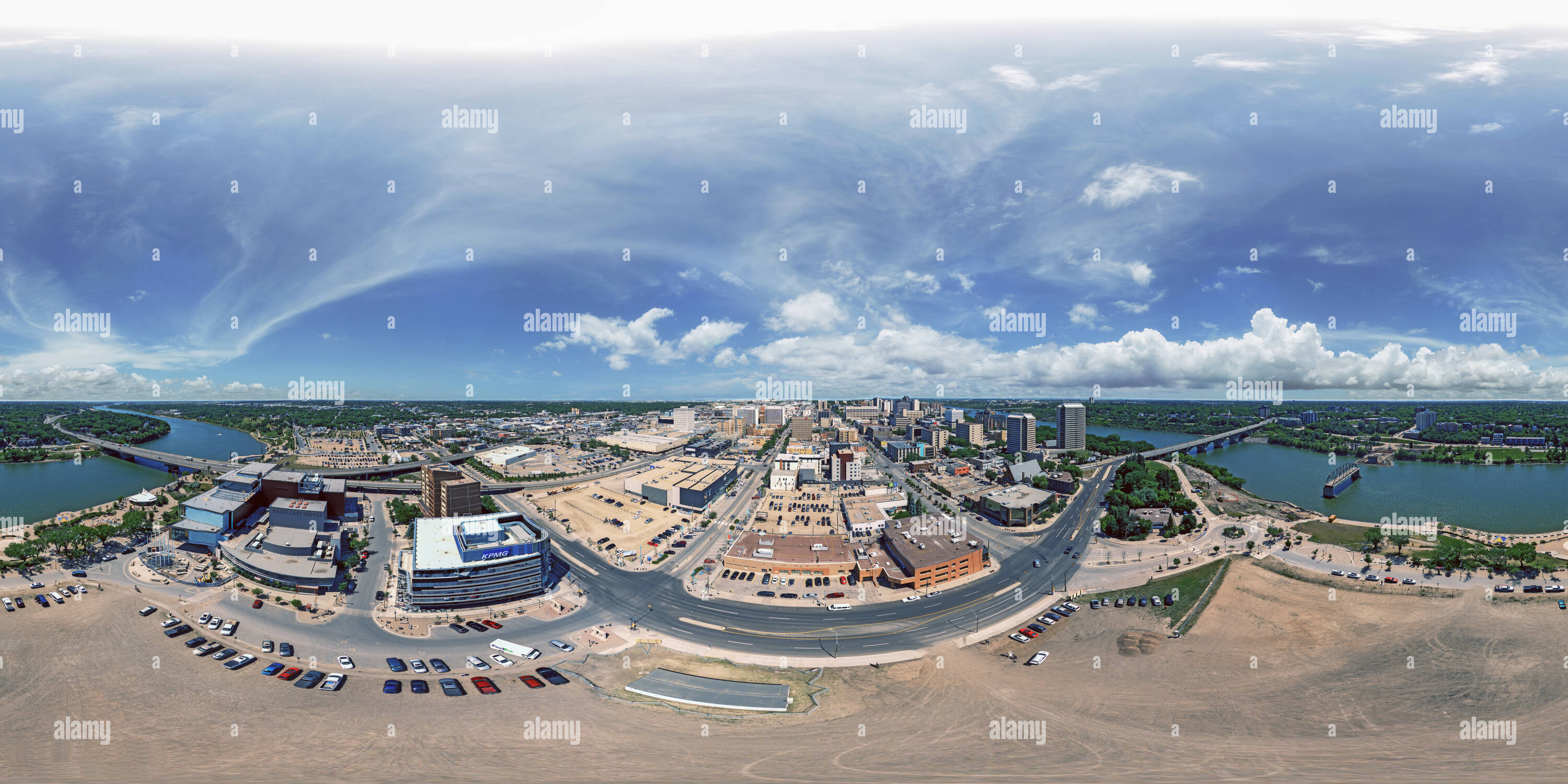 360° view of River Landing, Saskatoon Saskatchewan Alamy
