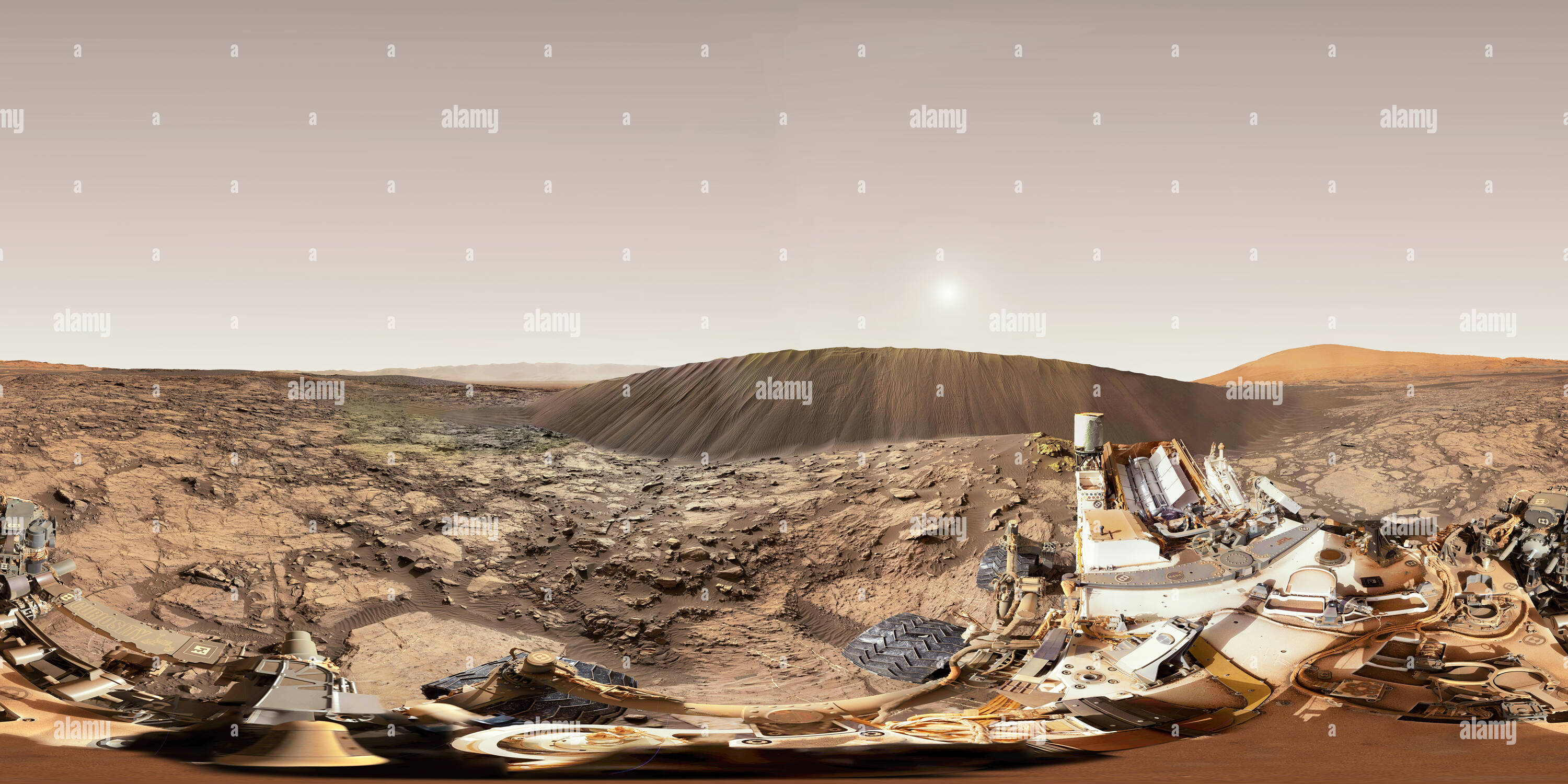 360° view of Mars SOL 1197, Curiosity Rover Alamy