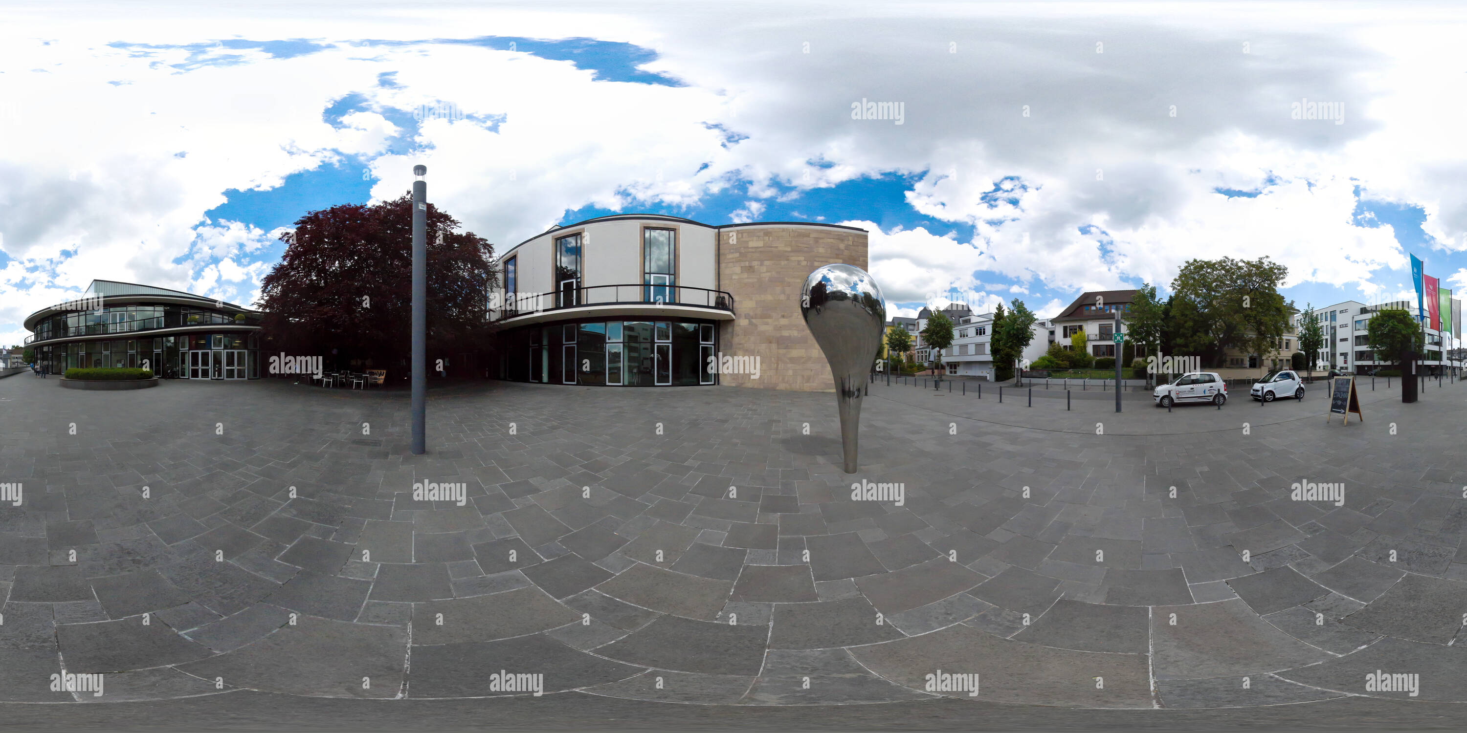 360 degree panoramic view of Das Wormser; Theatre, Cultural and Conference Center, Worms, 2017-05, freehand