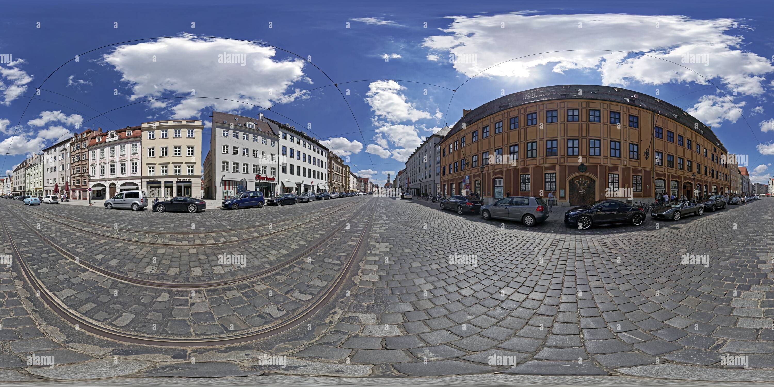 360 degree panoramic view of Augsburg, Palace of the Fugger