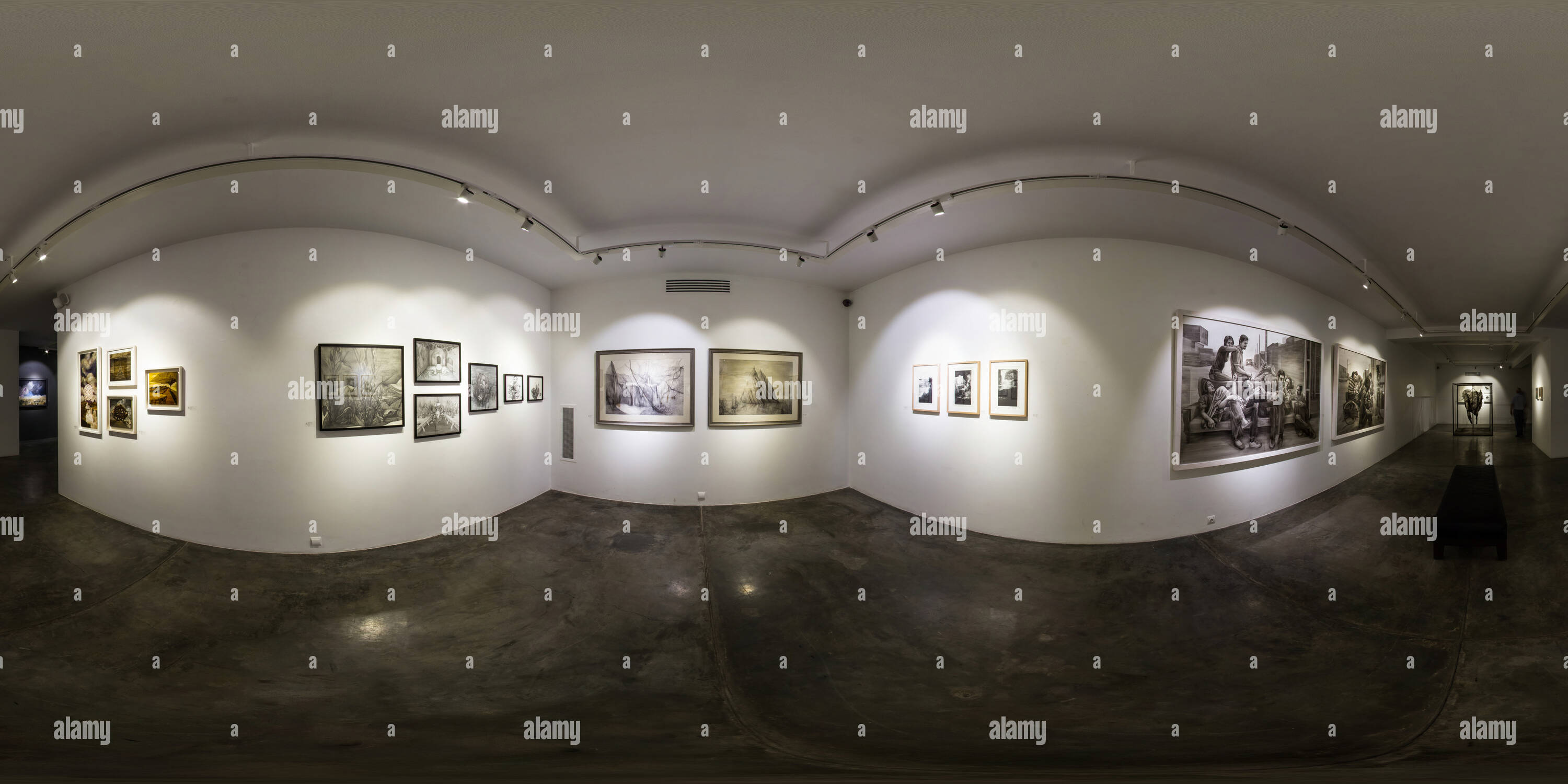 360 degree panoramic view of Shirin Art Gallery Jun 2018 Groop Exhibition Unrecognized Methods 02