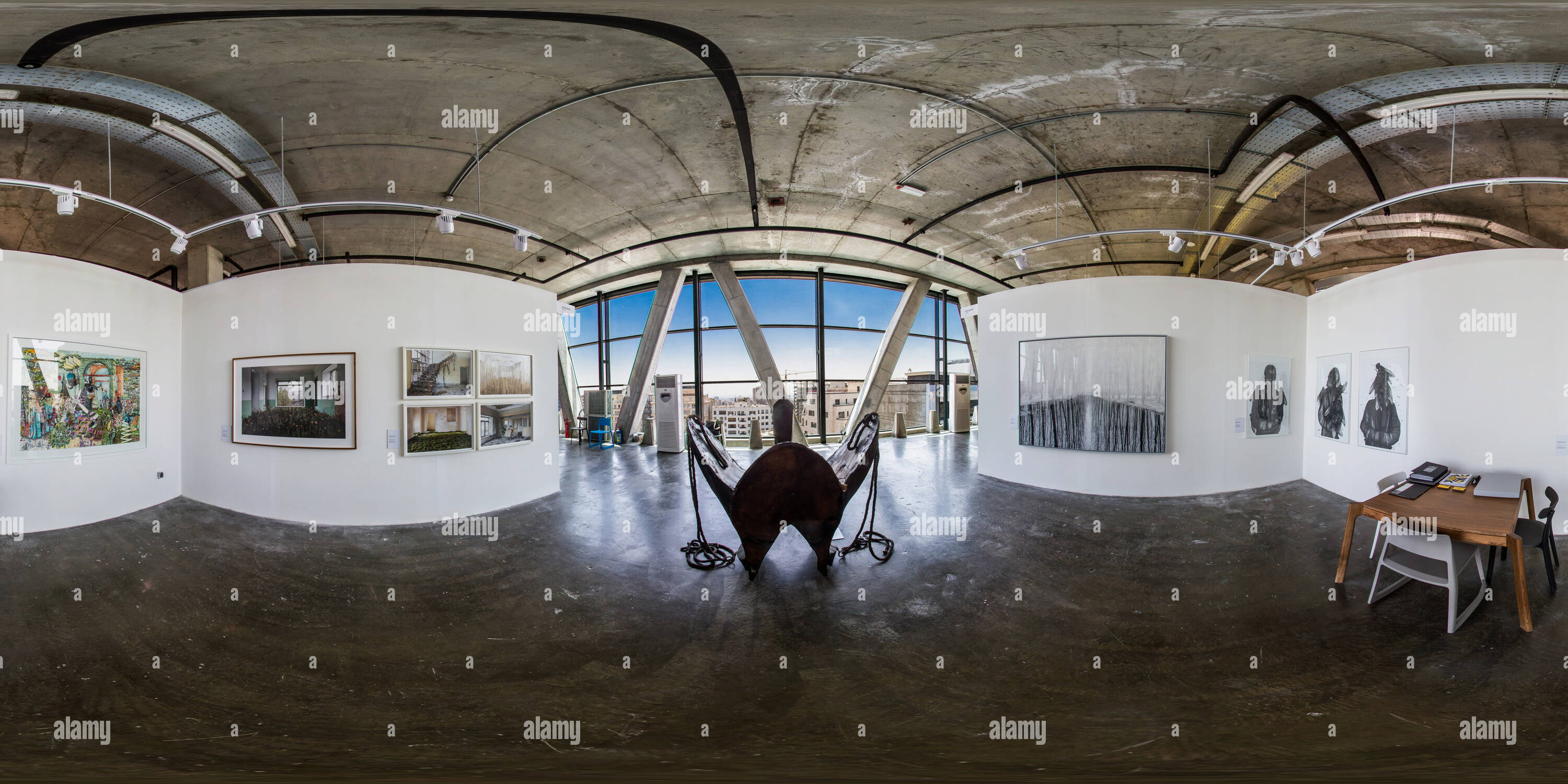 360 degree panoramic view of Teer Art Jun 2018 Mohsen Gallery