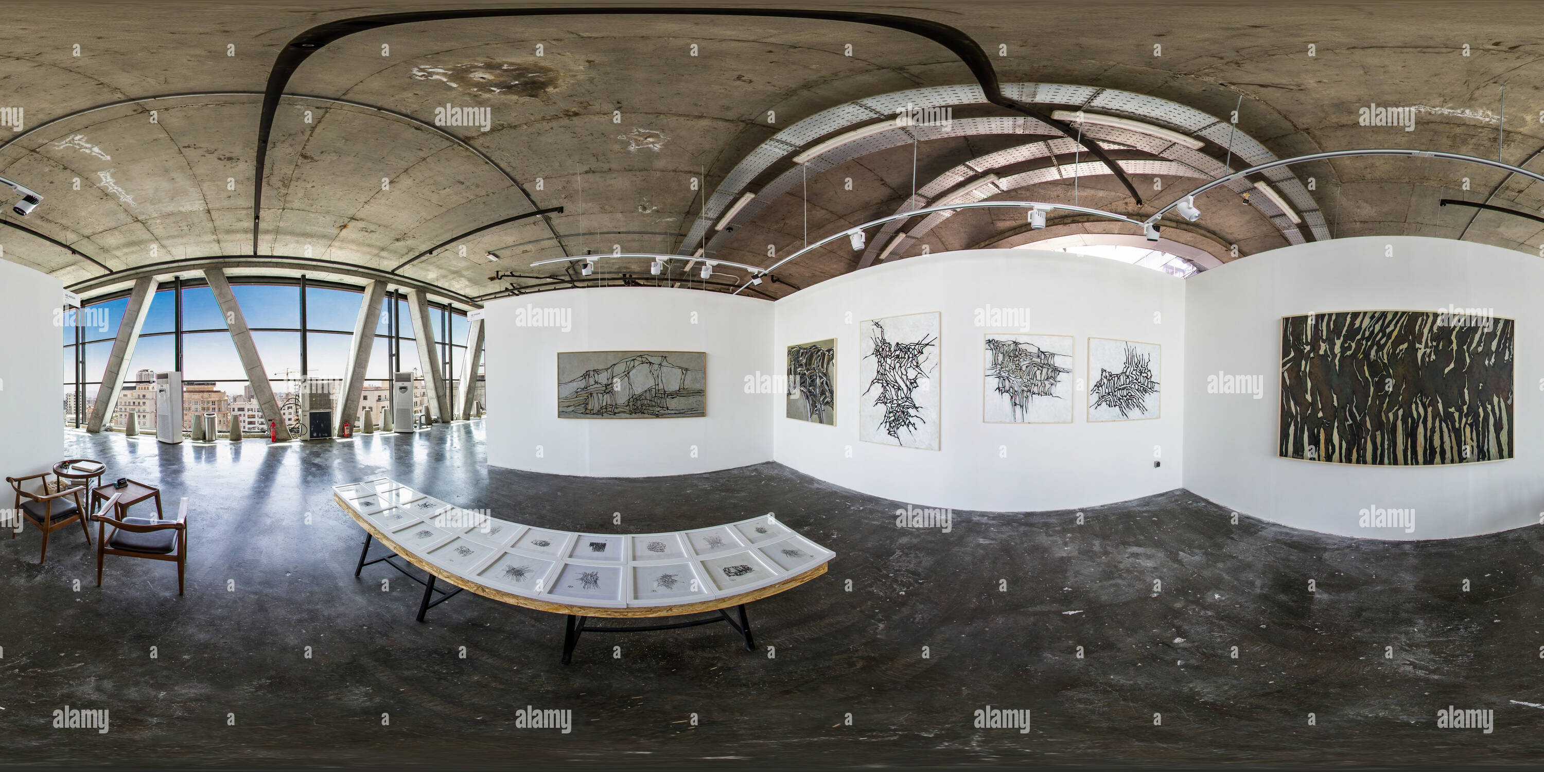 360 degree panoramic view of Teer Art Jun 2018 Ab Anbar Gallery