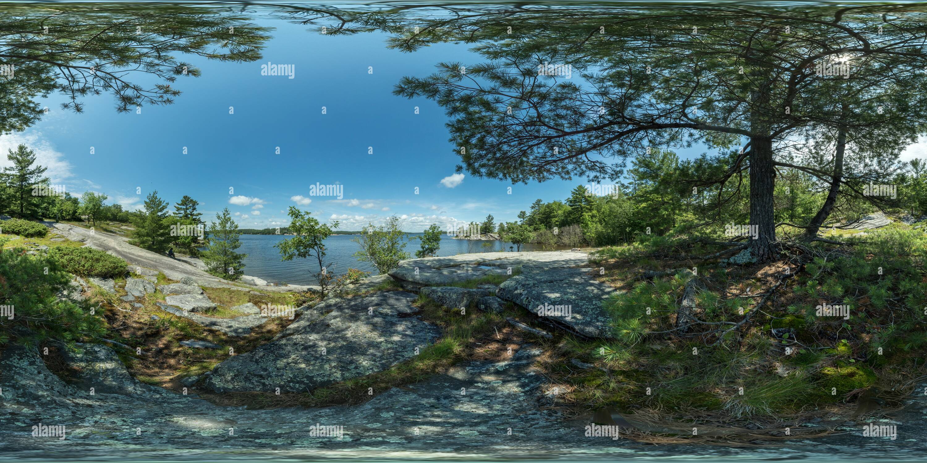 360° view of Summer Day at Blind Bay I, Killbear Provincial Park - Alamy