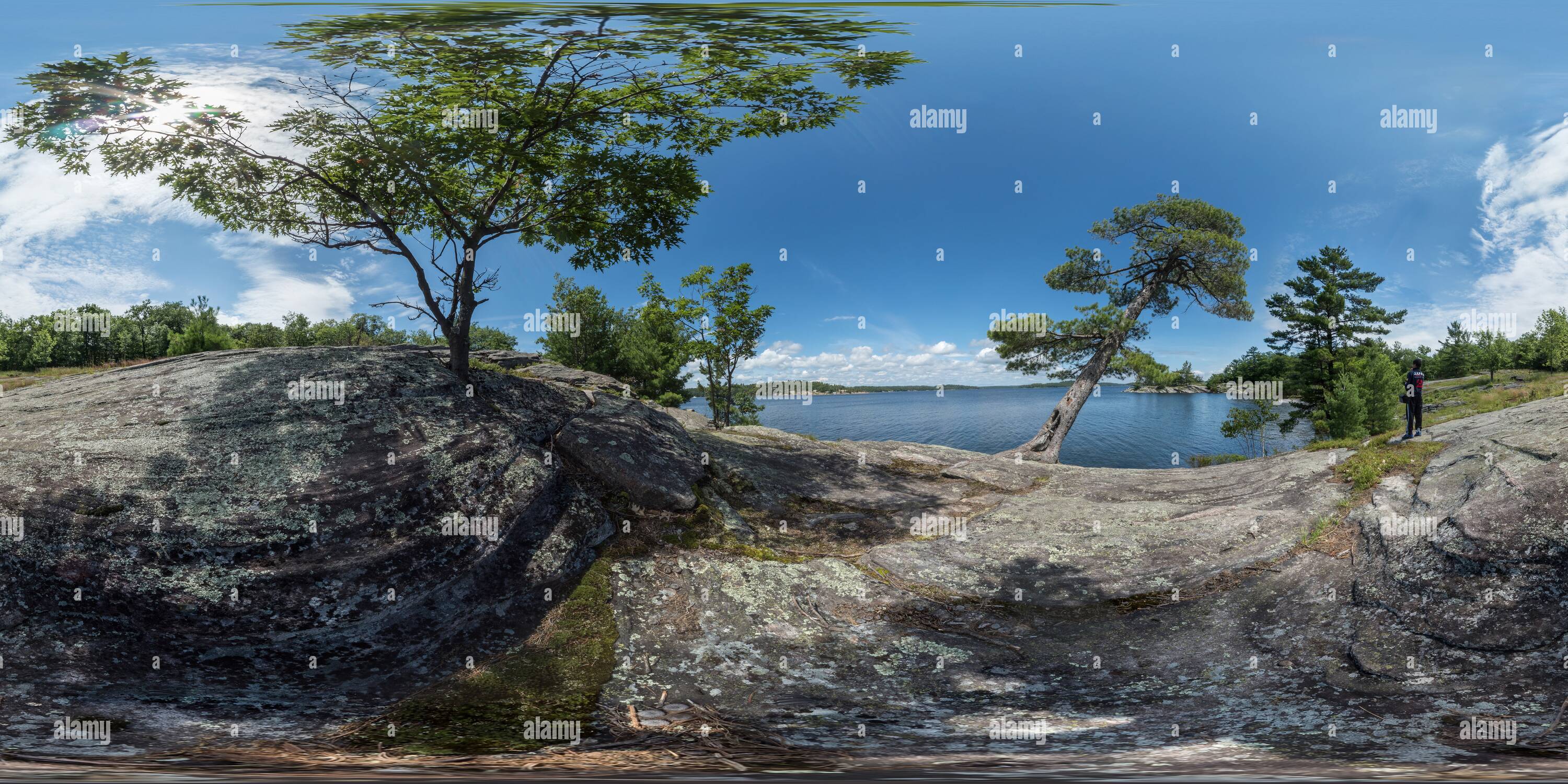 360° View Of Summer Day At Blind Bay III, Killbear Provincial Park - Alamy