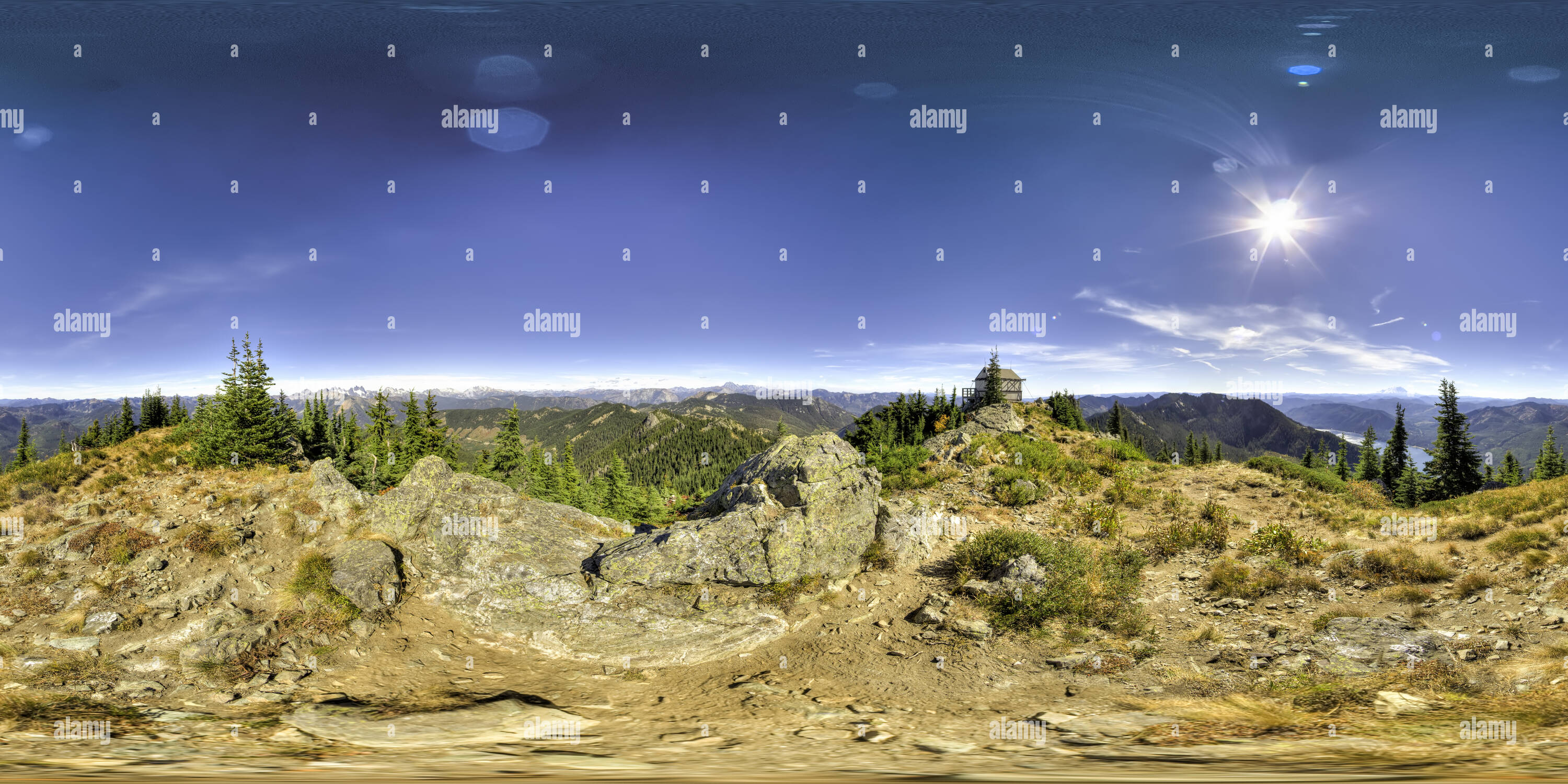 360° view of Thorp Mountain Fire Lookout, Summit Ridge, Wenatchee