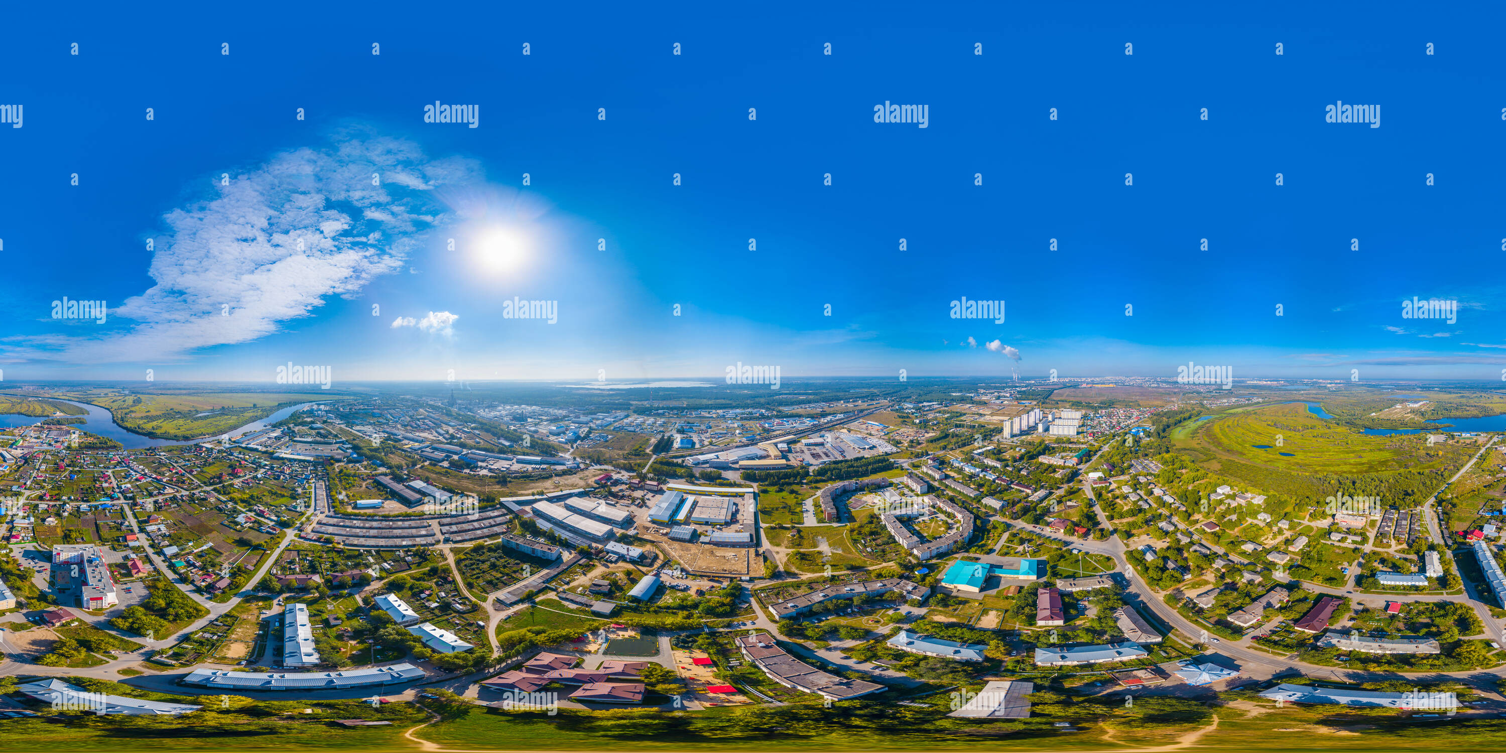 360° view of Antipino district in Tyumen [AirTmn#18] - Alamy