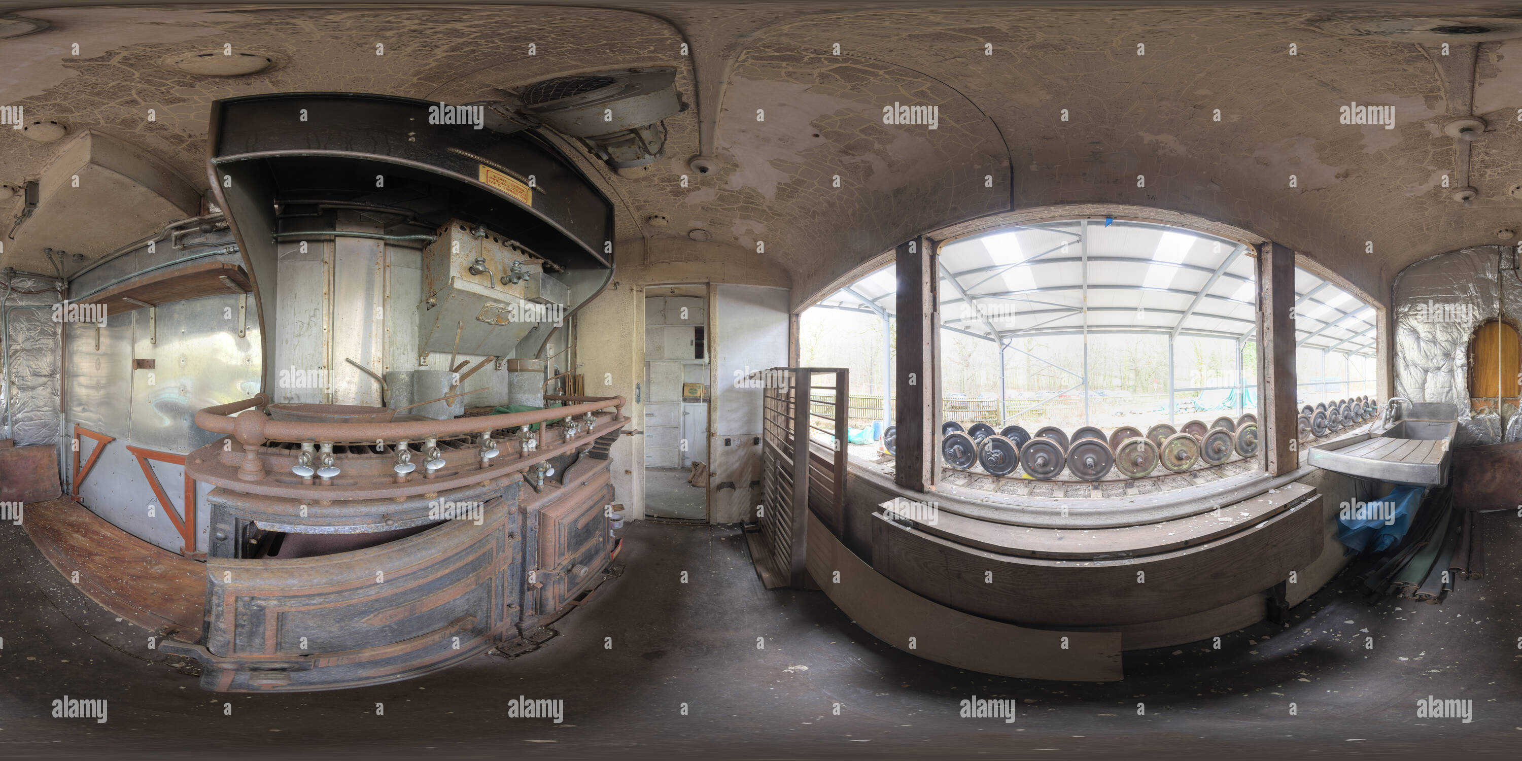 360 degree panoramic view of LB&amp;SCR Directors' Saloon (kitchen)
