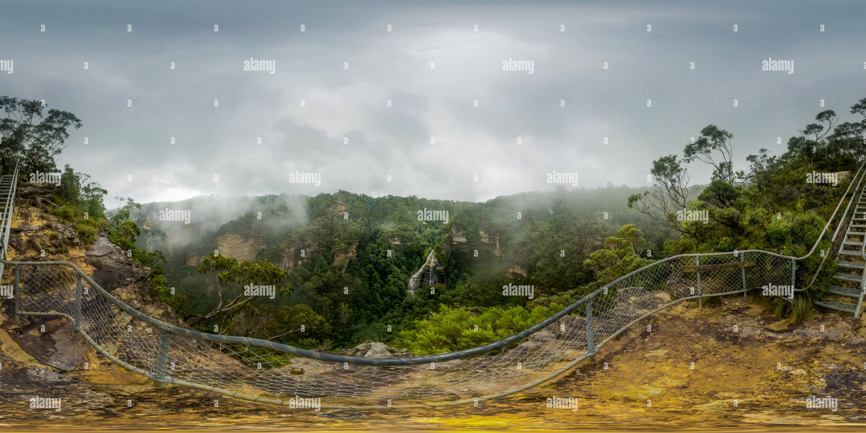 360° view of Bridal Veil Falls, Leura, New South Wales, Australia Alamy