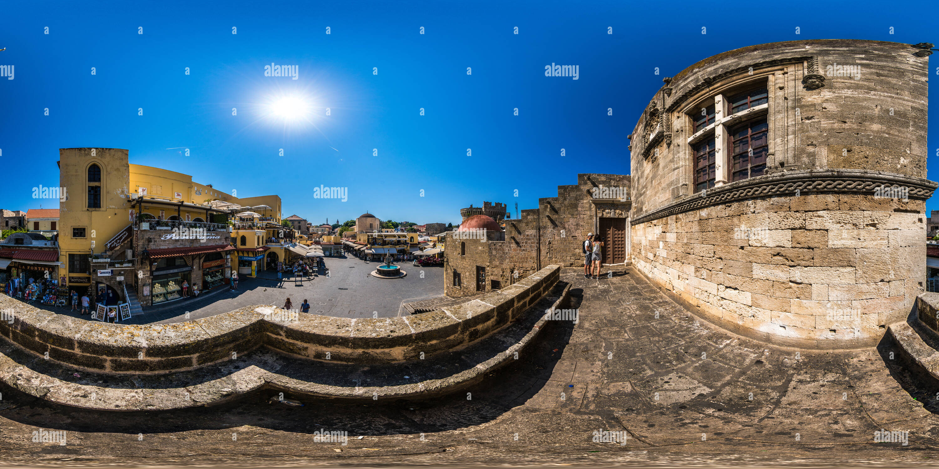 360 degree panoramic view of Castellania, Rhodes