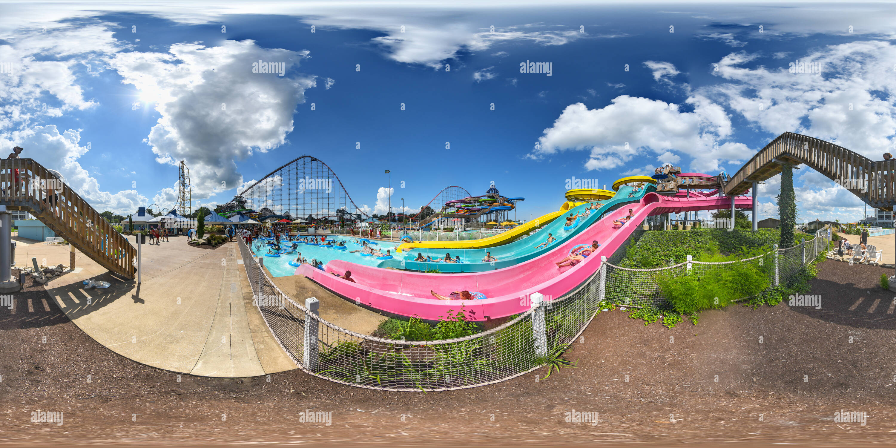 360 degree panoramic view of Cross Current at Cedar Point