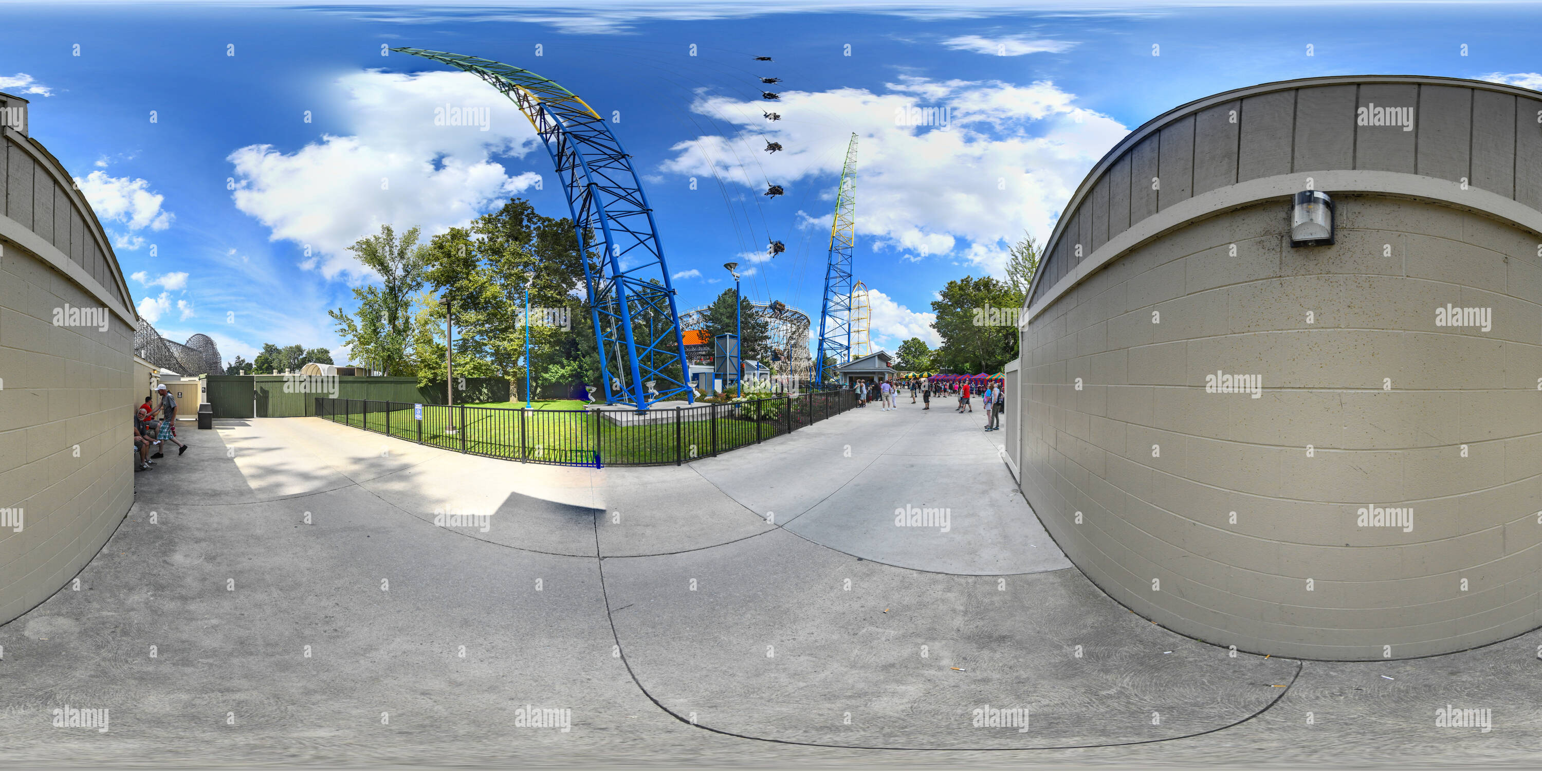 360 degree panoramic view of SlingShot at Cedar Point