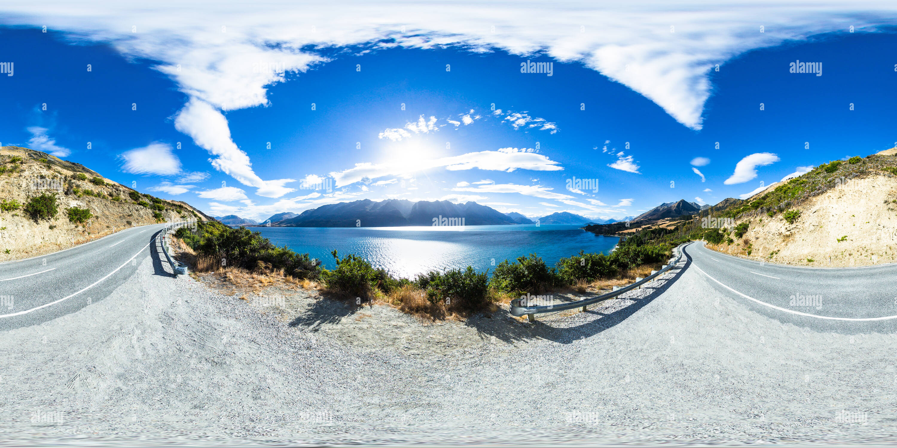 360° view of Lake Wakatipu - Queenstown Lakes District - Otago - New ...