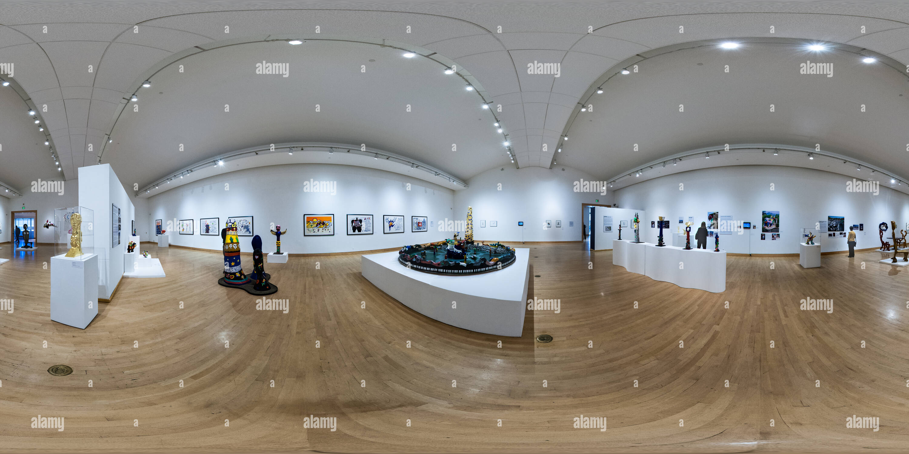 360 degree panoramic view of Niki de Saint Phalle Exhibit