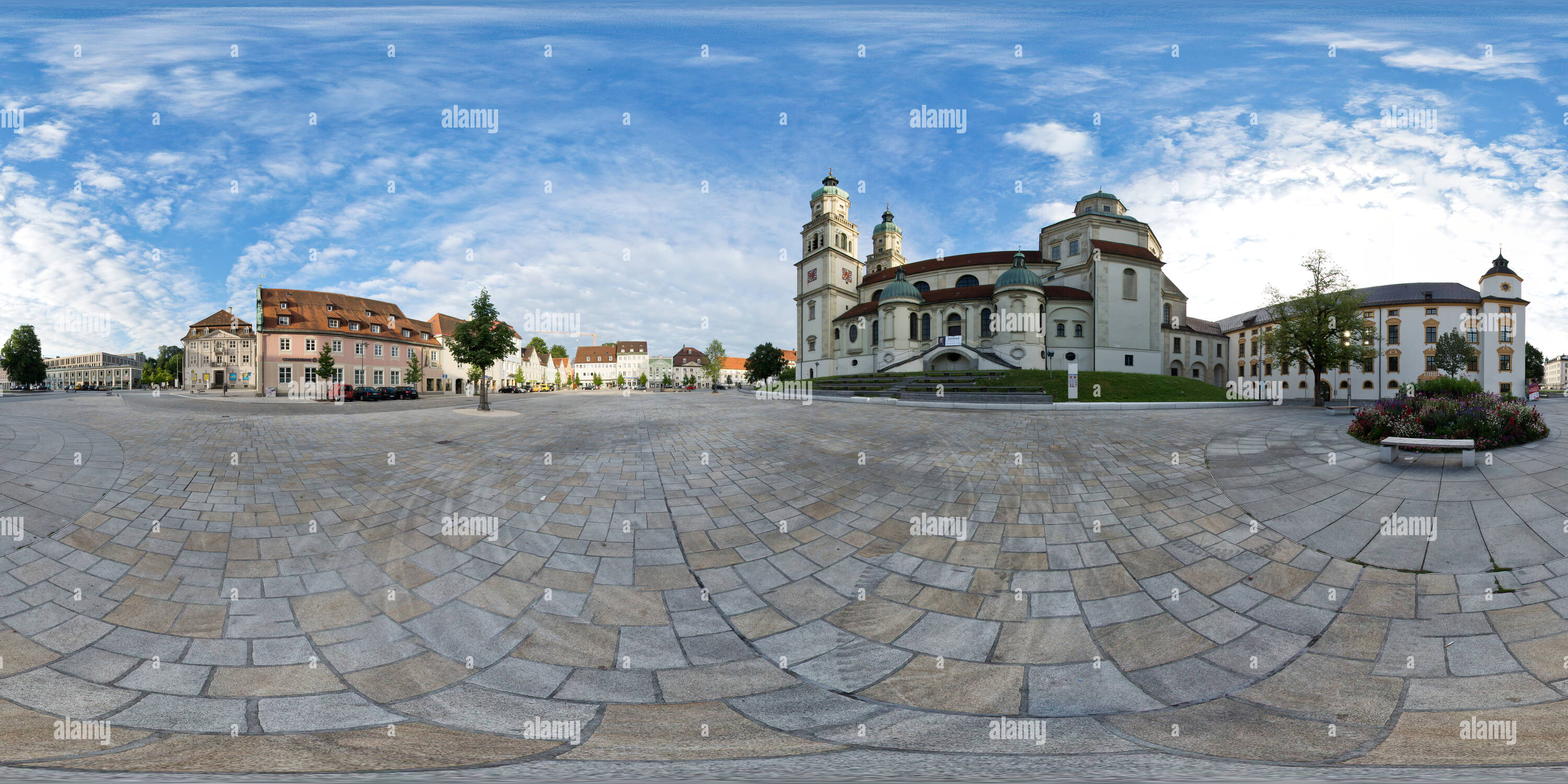 360 degree panoramic view of St Lorenz Basilica, Kempten, 2017-07
