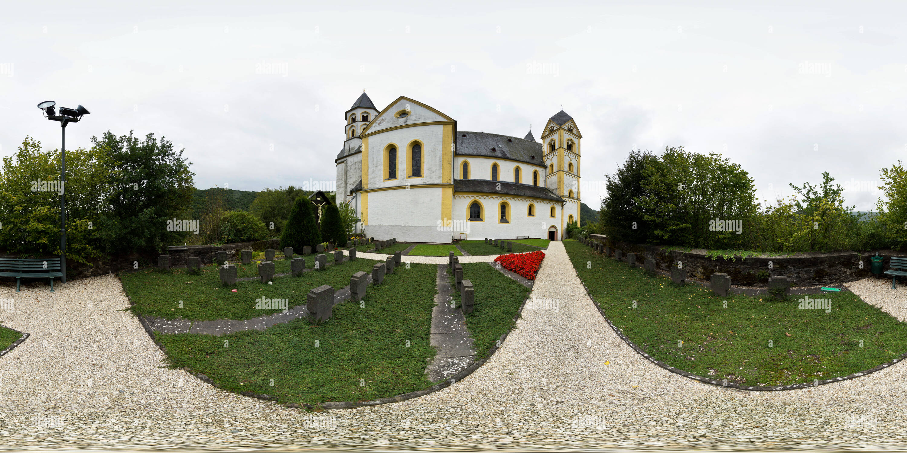 360 degree panoramic view of Arnstein Abbey, Obernhof (Lahn), 2017-08
