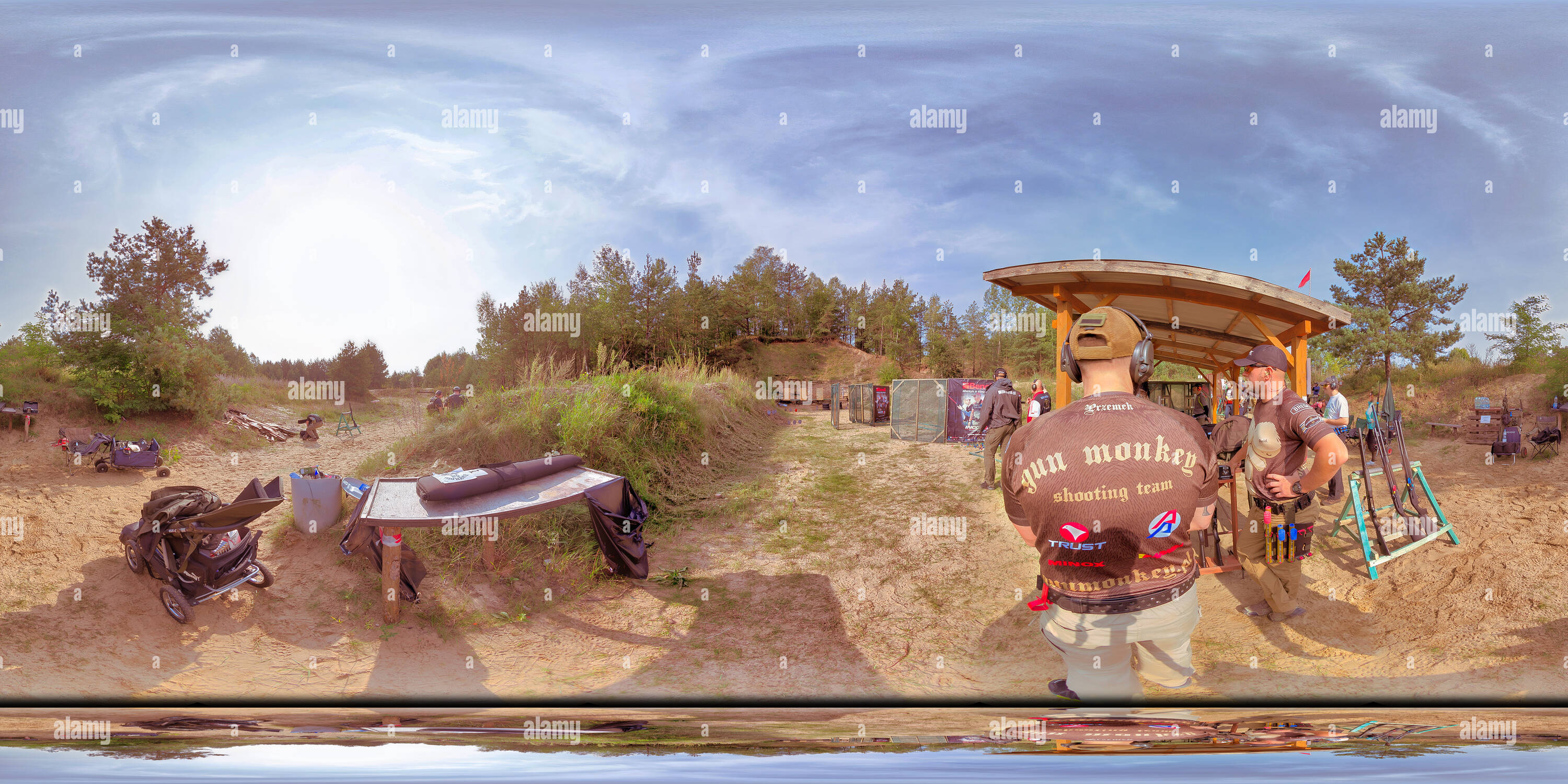 360 degree panoramic view of Shotgun IPSC competition