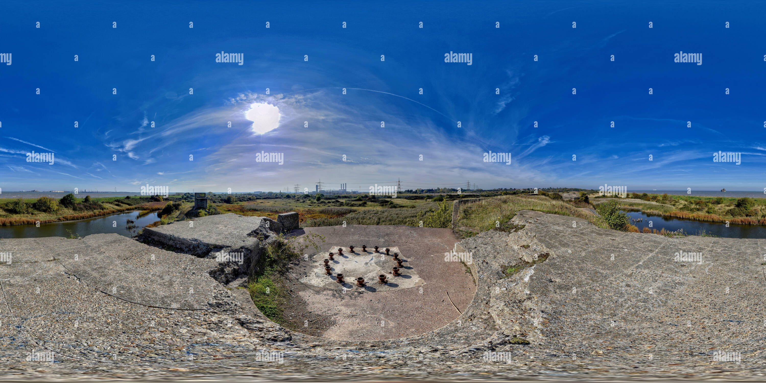 360° view of Grain Dummy Fort Isle Of Grain View Towards Grain Tower ...