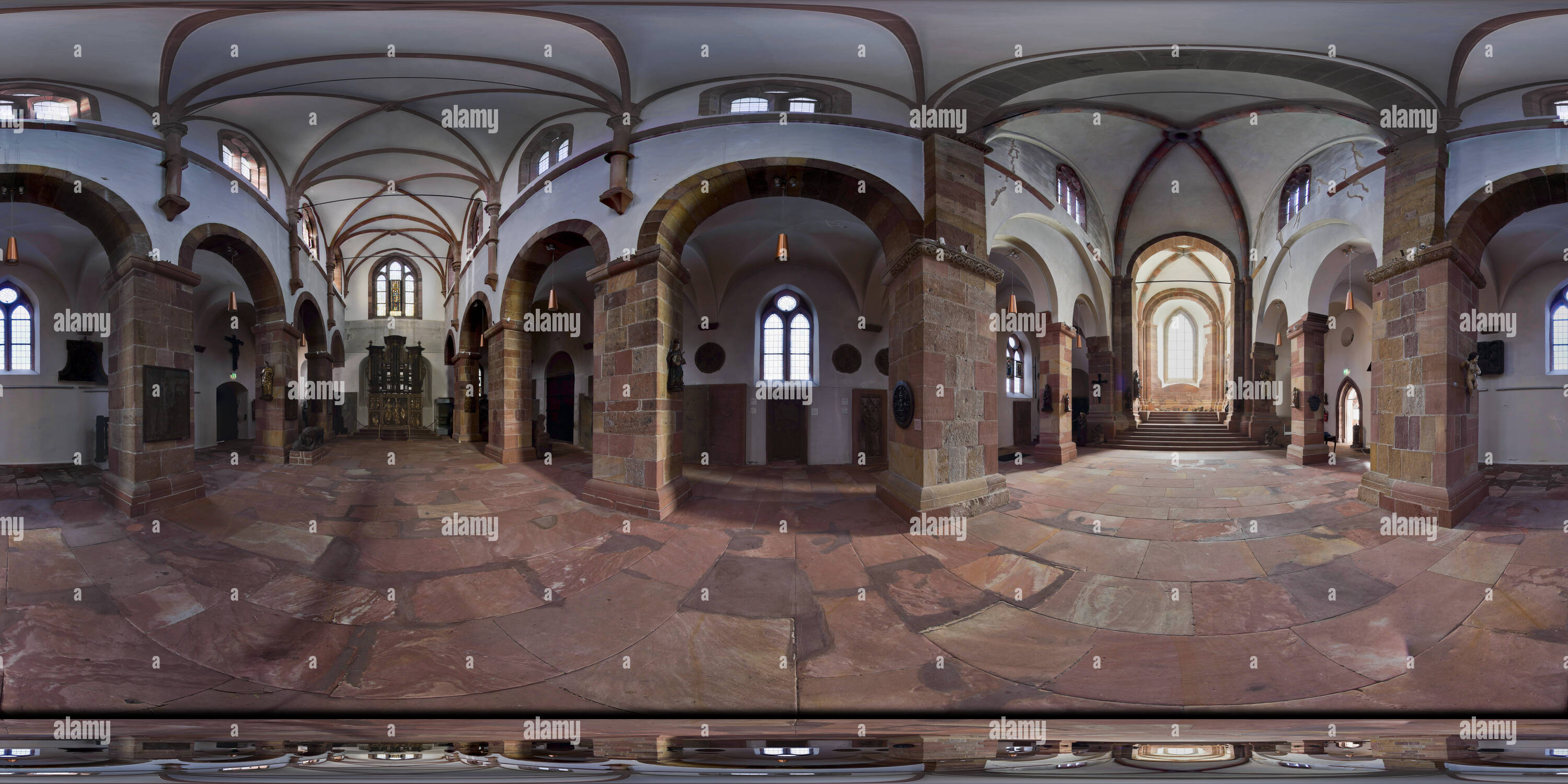 360 degree panoramic view of Andreaskirche (Interior), Worms, 2018-02