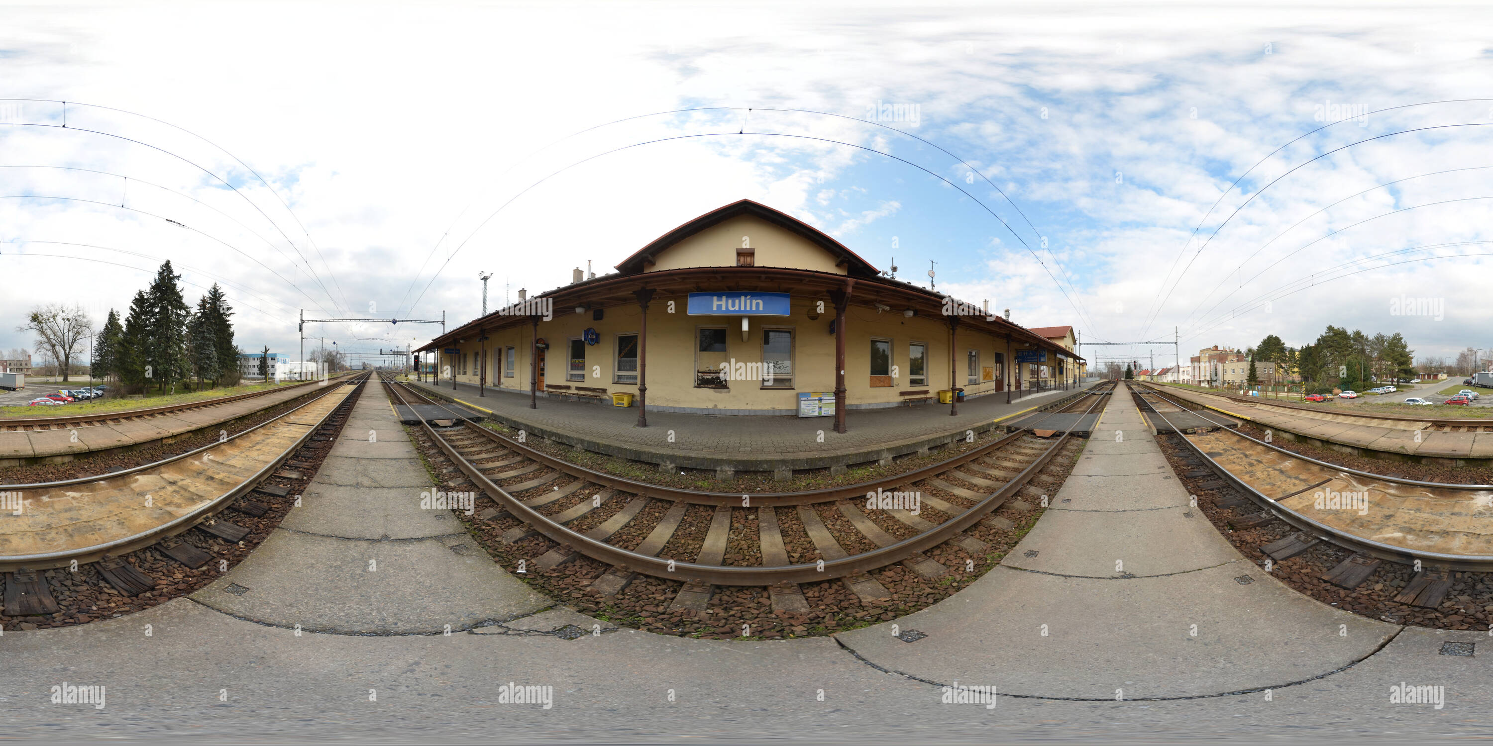 360 degree panoramic view of Vlakové nádraží Hulín
