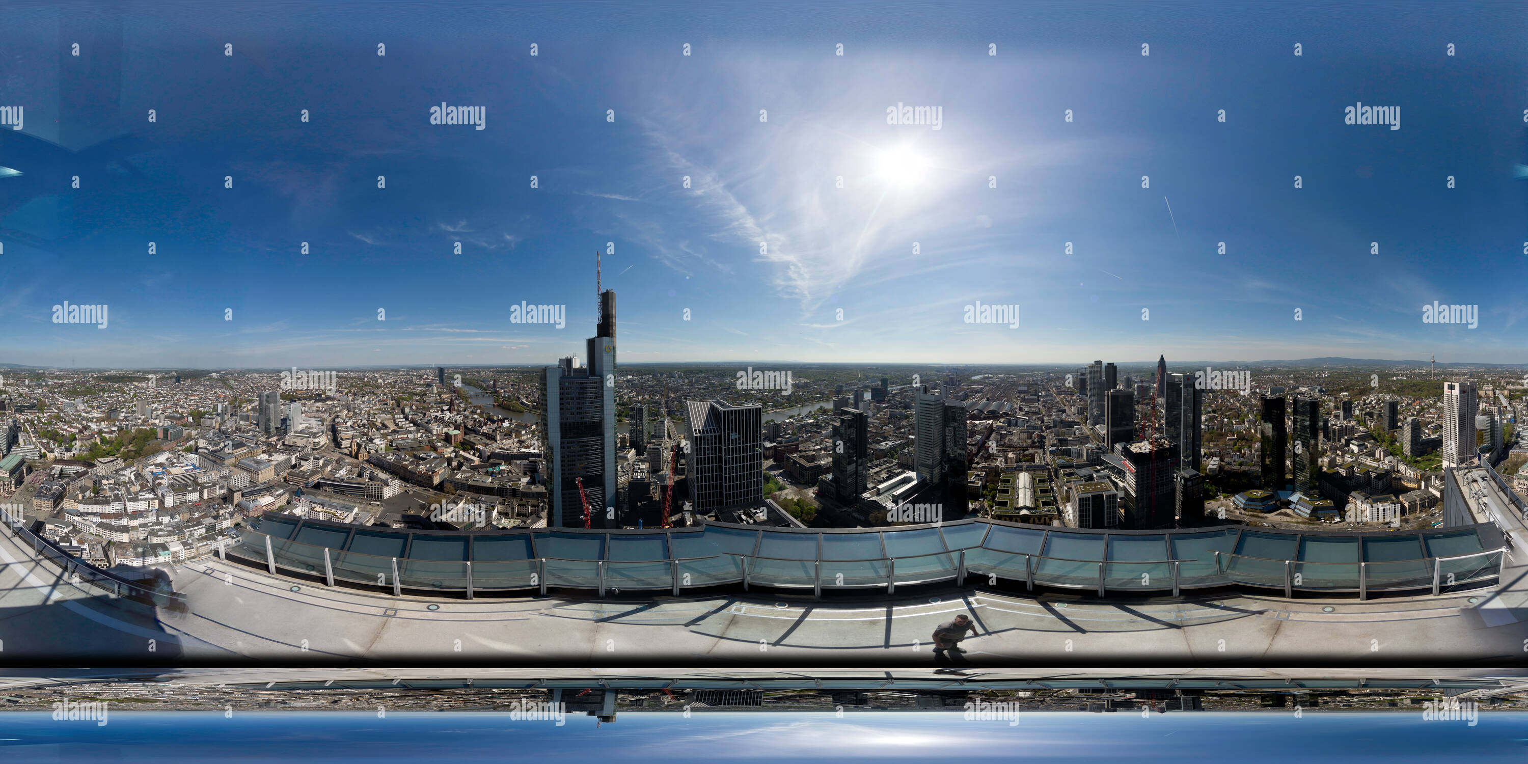 360 degree panoramic view of Panoramic View from the MAIN TOWER Frankfurt, 2018-04