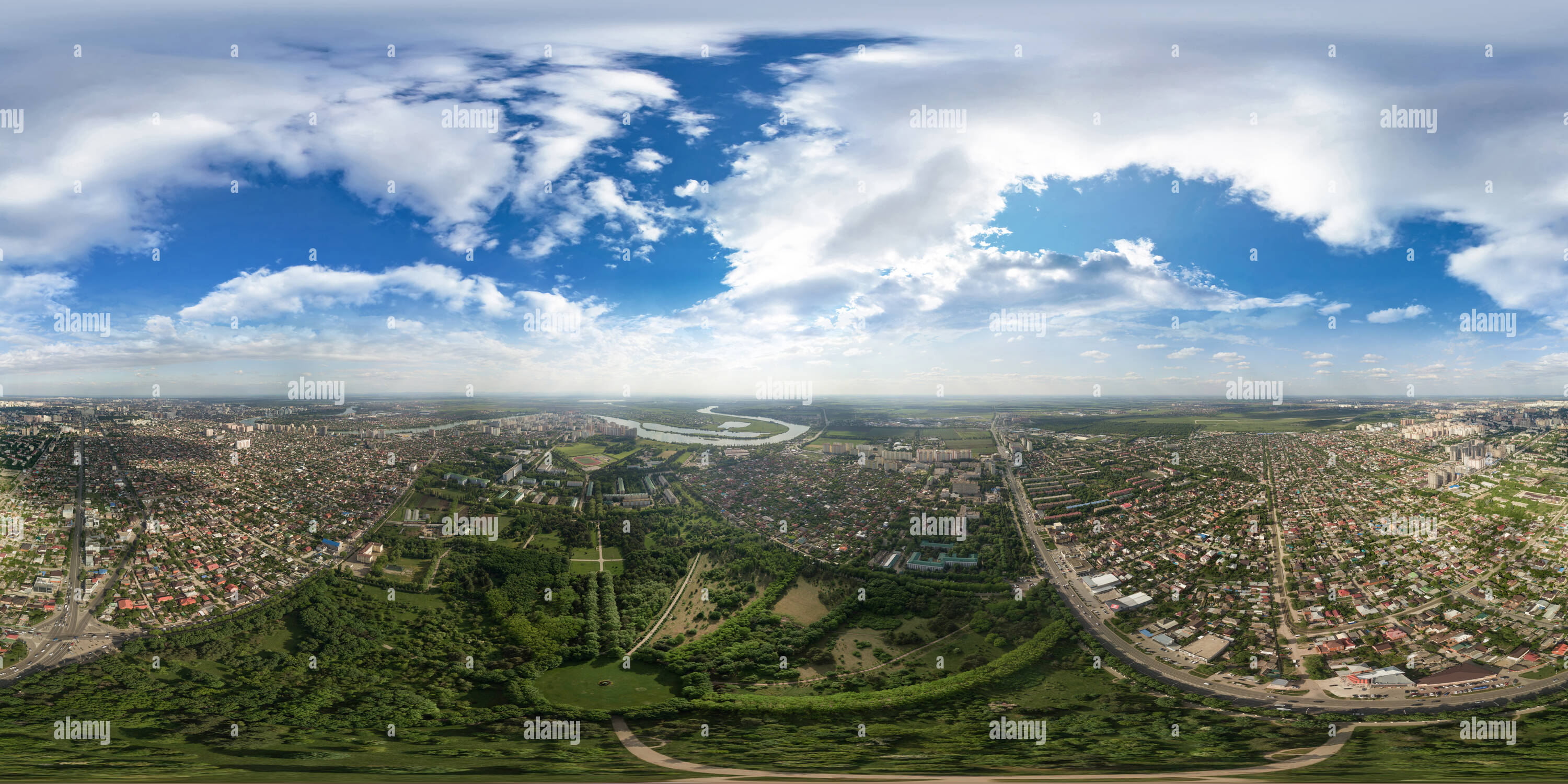 360 degree panoramic view of in the park 'The Botanical Garden named after Kostenko' (Dentdrarium)