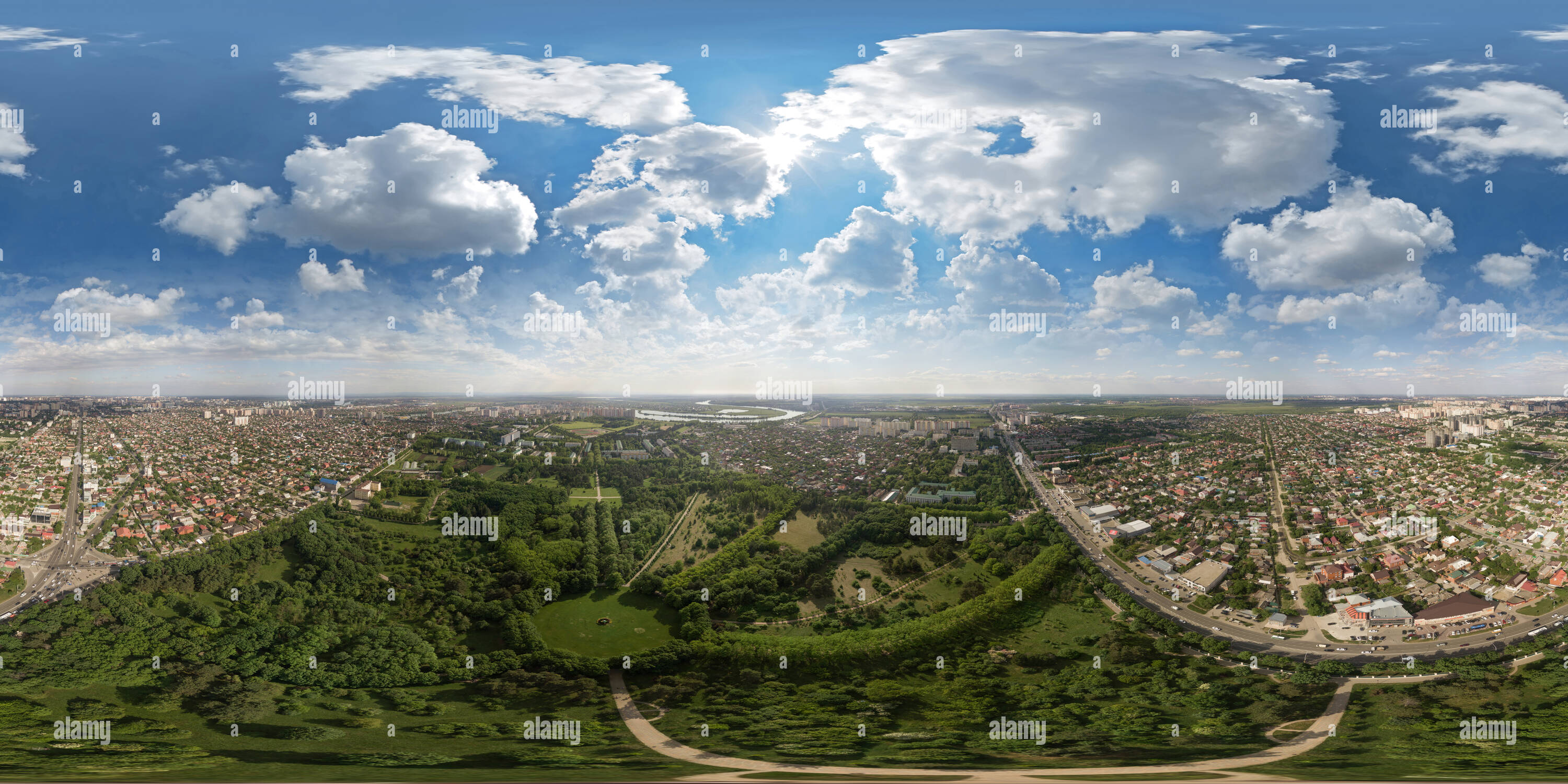 360 degree panoramic view of in the park 'The Botanical Garden named after Kostenko'