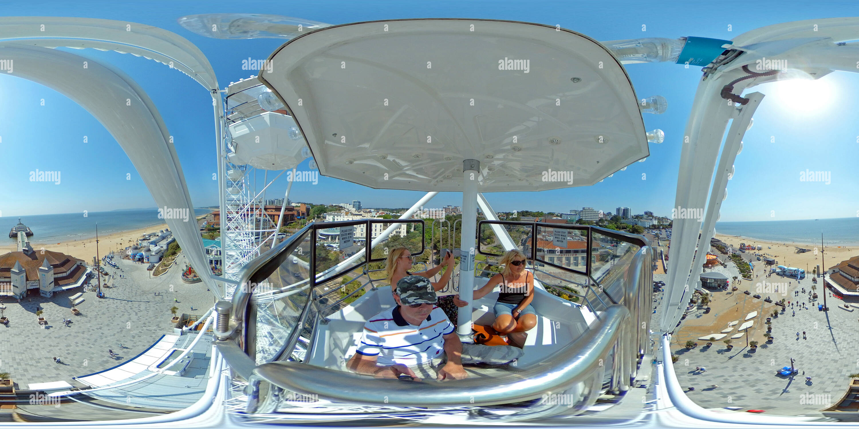 360° view of Bournemouth seafront from the Big Wheel - Alamy