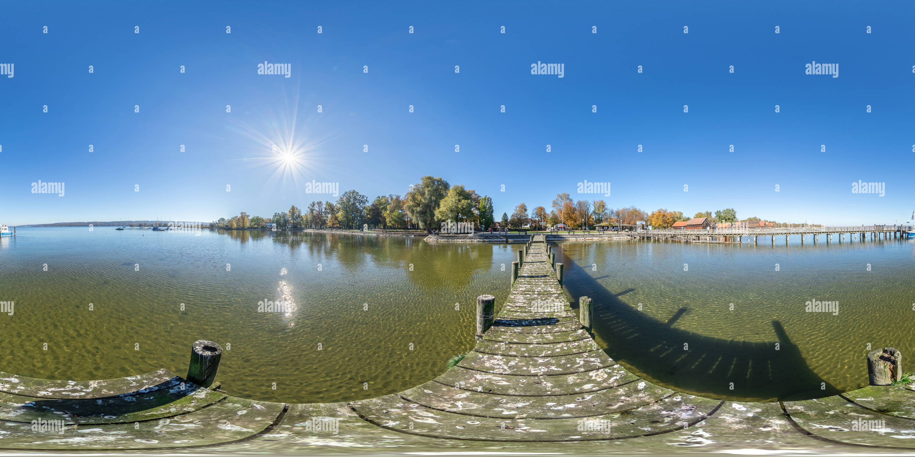 360° view of Dampfersteg Driessen Ammersee Bavaria Germany - Alamy