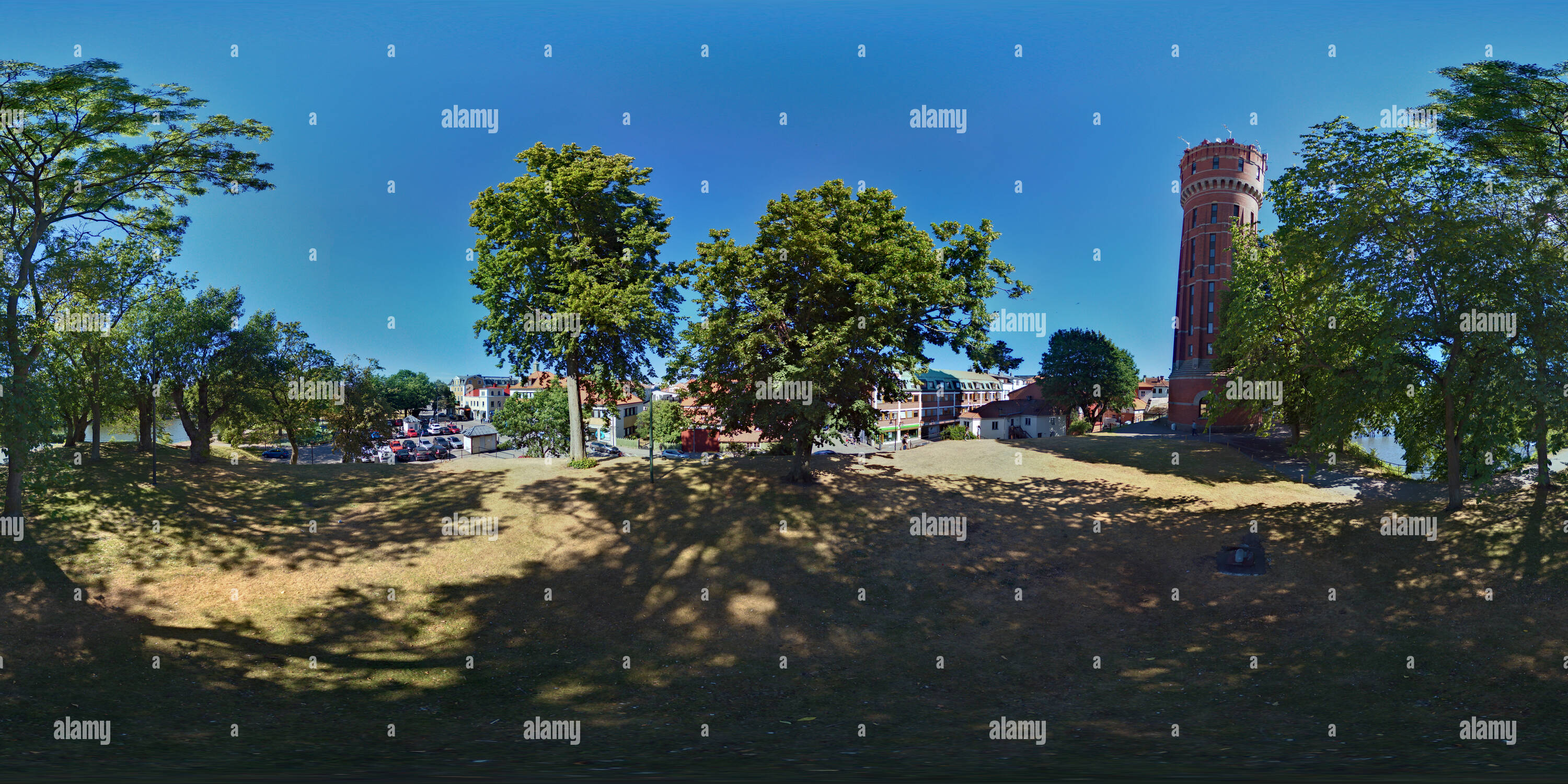 360 degree panoramic view of The Old Water Tower - Open Grass Area (Kalmar, Sweden)