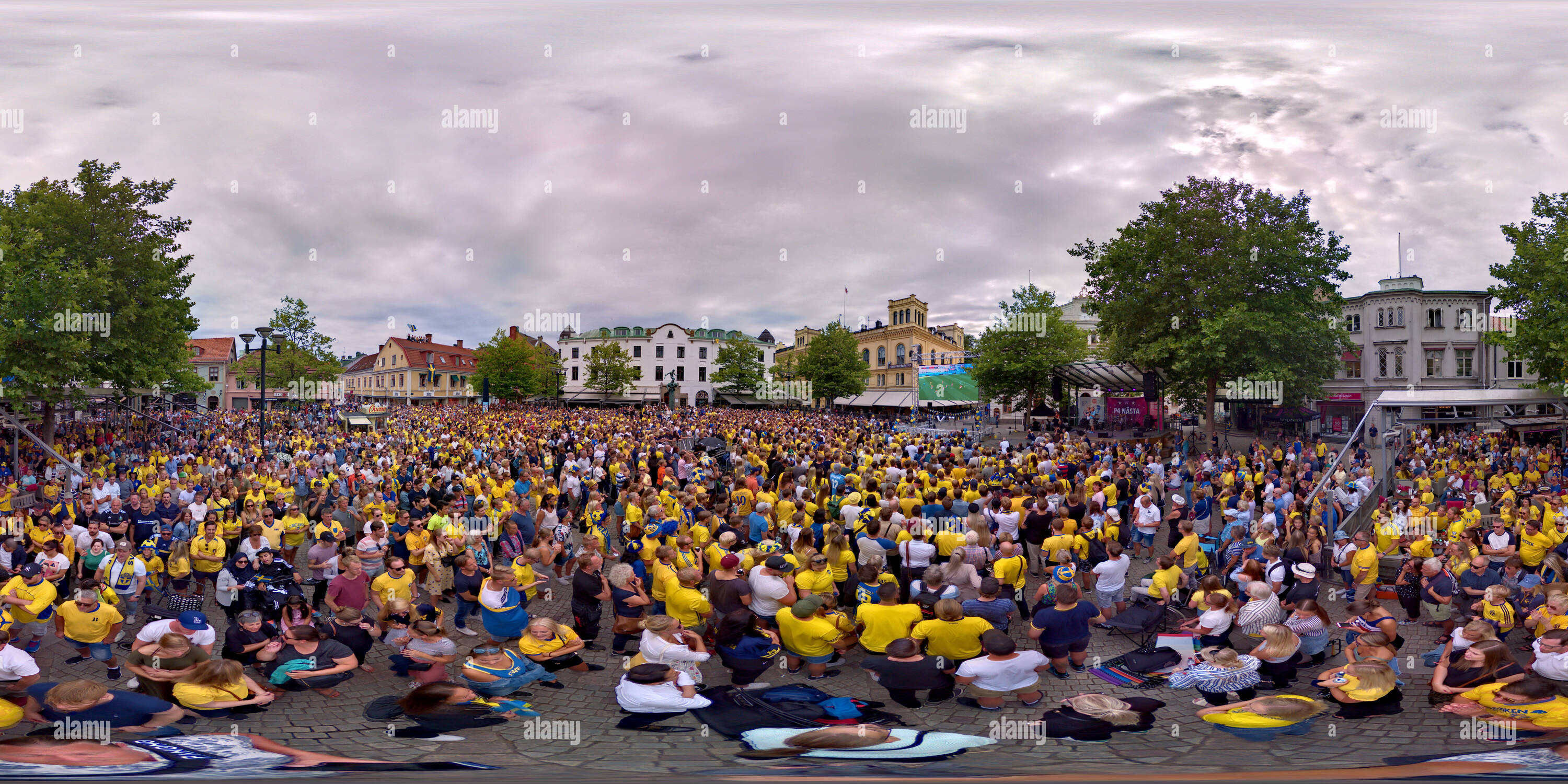 360 degree panoramic view of Larmtorget - 2018 FIFA World Cup (Kalmar, Sweden) - Alt 2