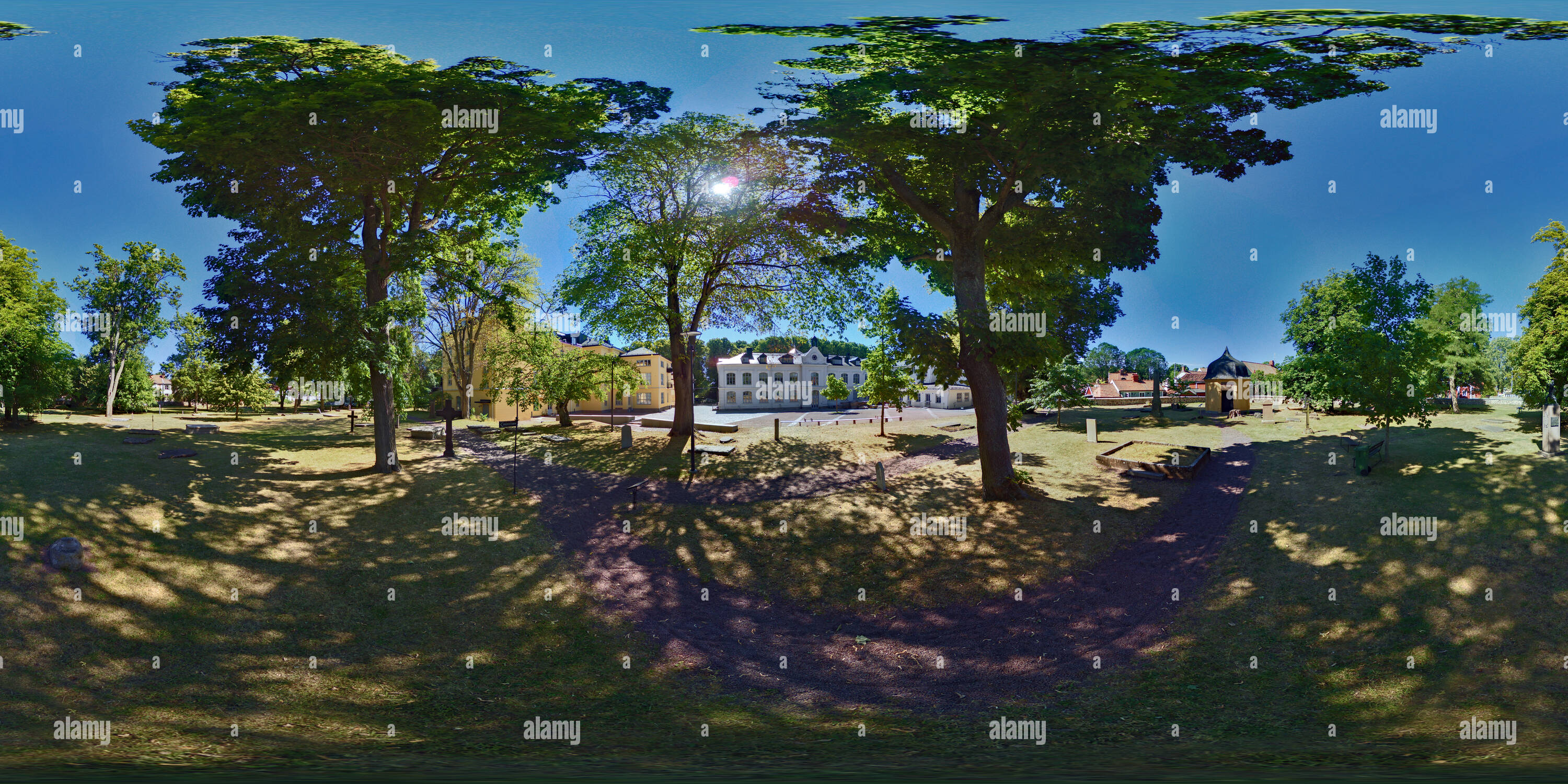 360 degree panoramic view of The Old Churchyard - Overview (Kalmar, Sweden)