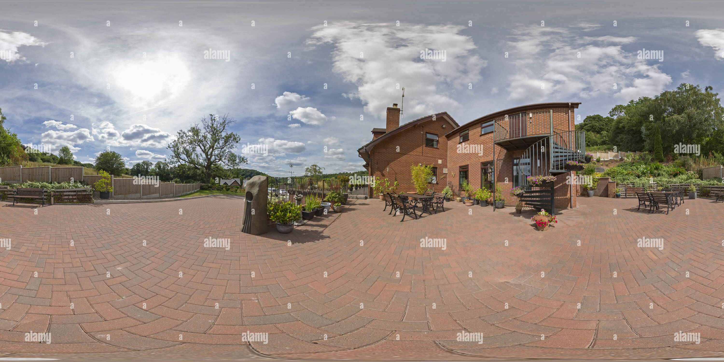 360° View Of The Laurels B&B Outside Guest Seating Area - Alamy